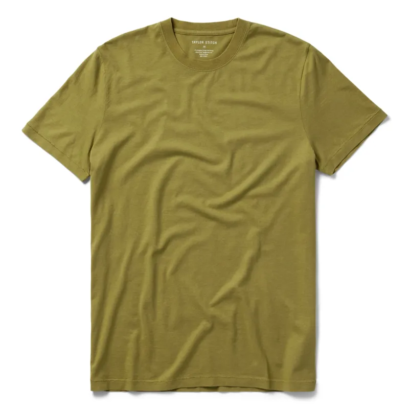 The Cotton Hemp Tee in Juniper sold by Taylor Stitch
