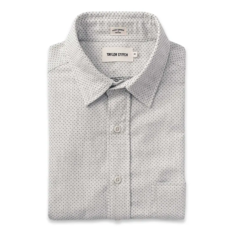 The California in Navy Jacquard Dot sold by Taylor Stitch