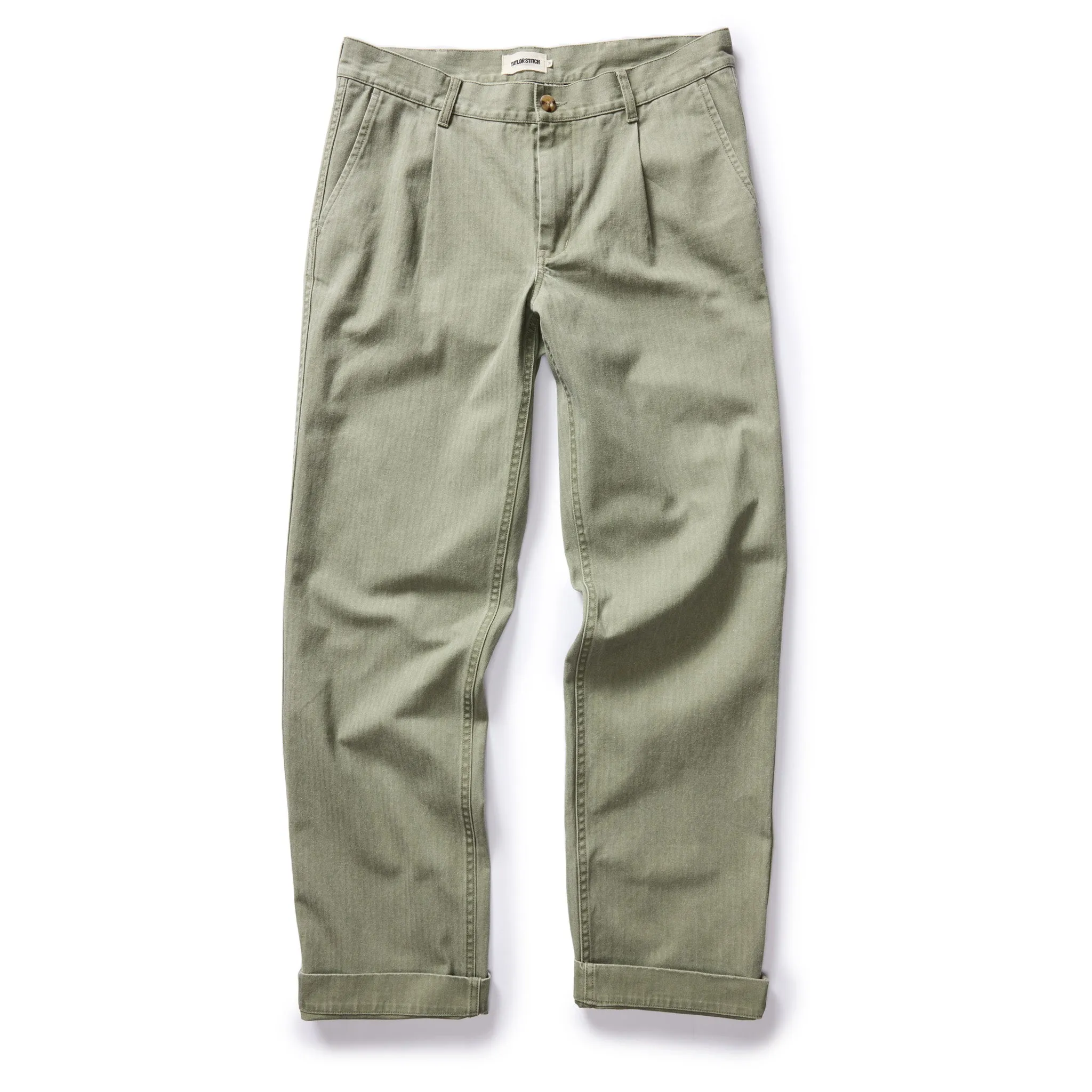 The Matlow Pant in Dried Sage Pigment Herringbone sold by Taylor Stitch product image thumbnail 5