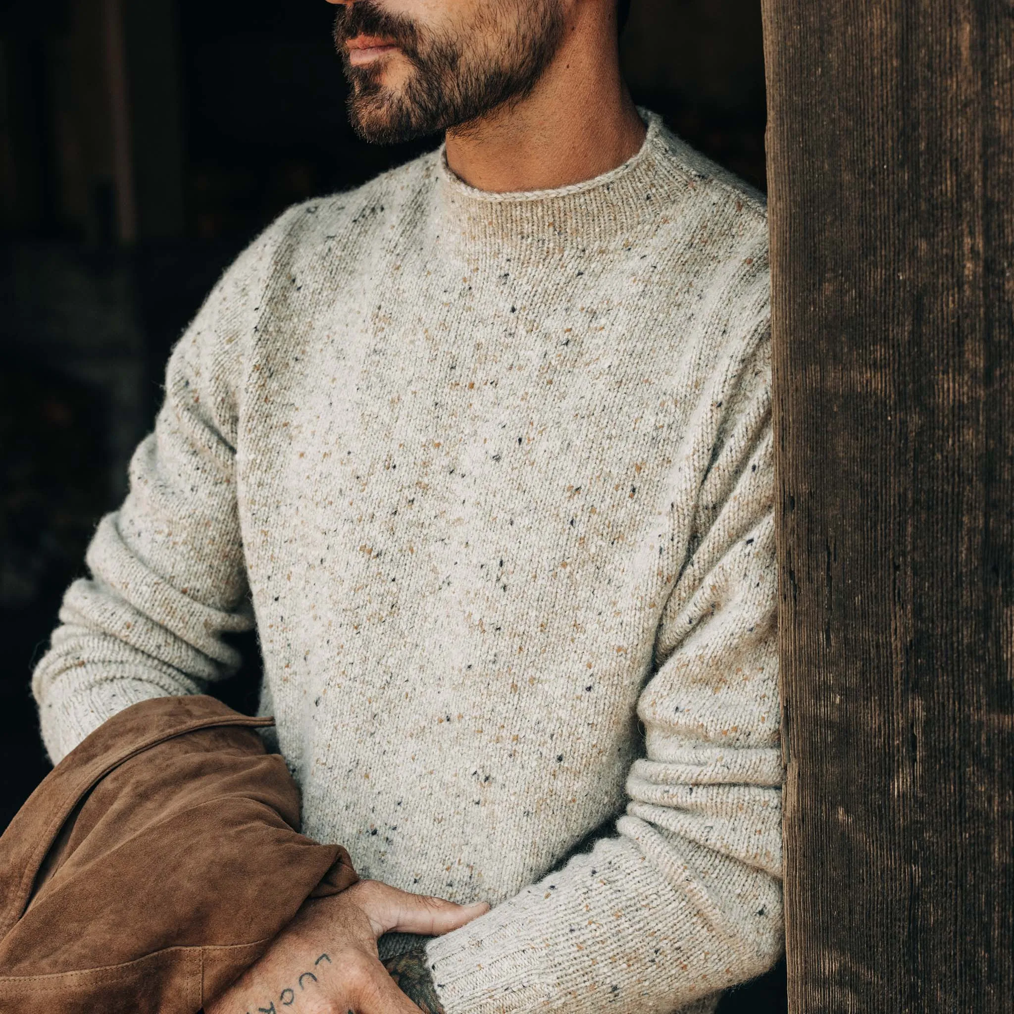The Seafarer Sweater in Natural Donegal sold by Taylor Stitch product image thumbnail 3