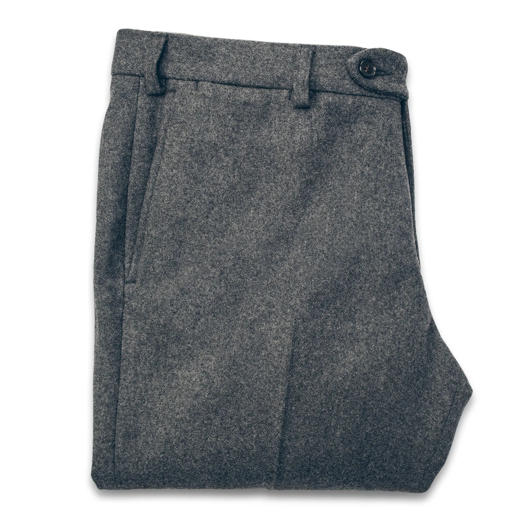 The Telegraph Trouser in Grey Wool sold by Taylor Stitch