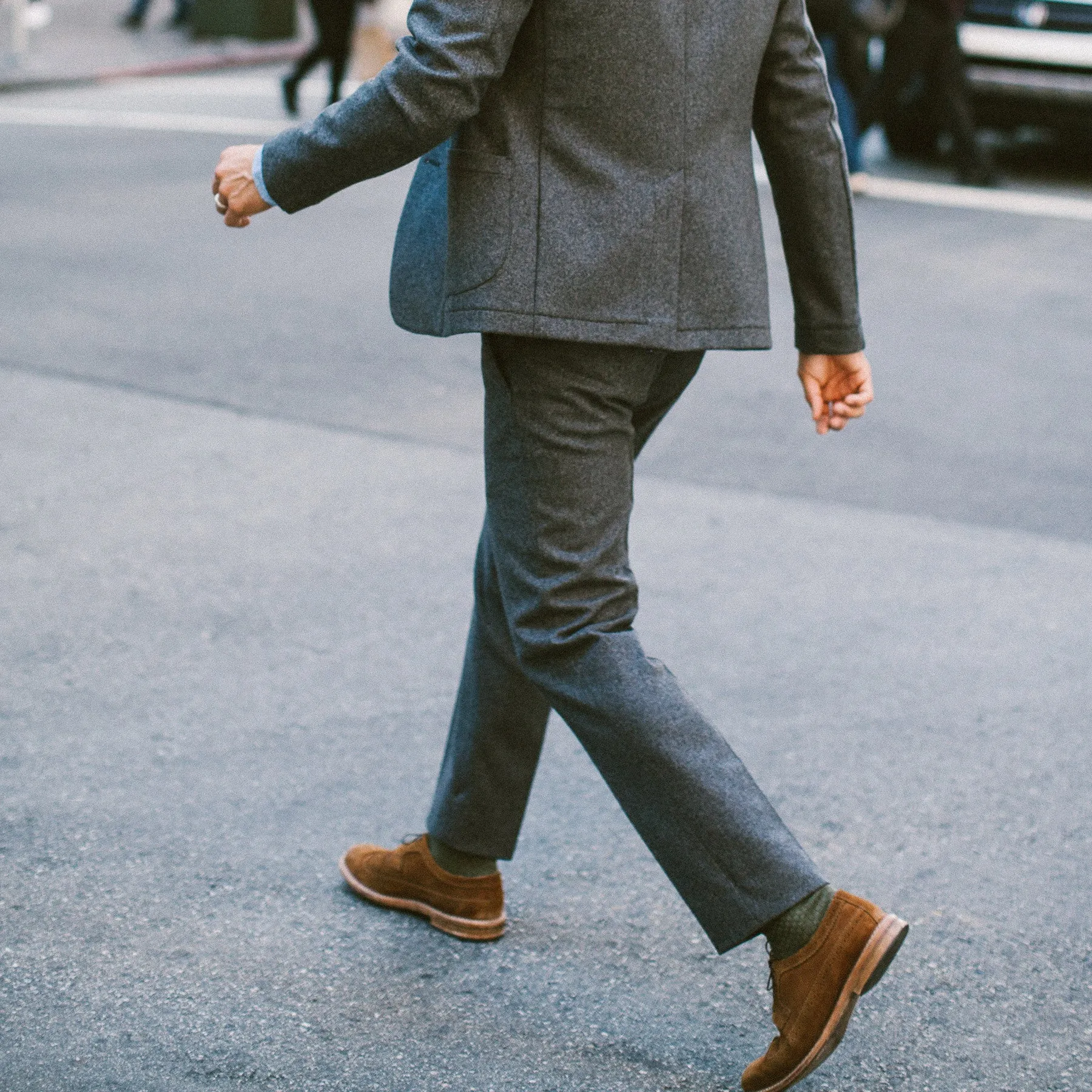 The Telegraph Trouser in Grey Wool sold by Taylor Stitch product image thumbnail 5