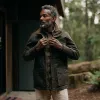 The Clutch Jacket in Soil Waxed Canvas sold by Taylor Stitch