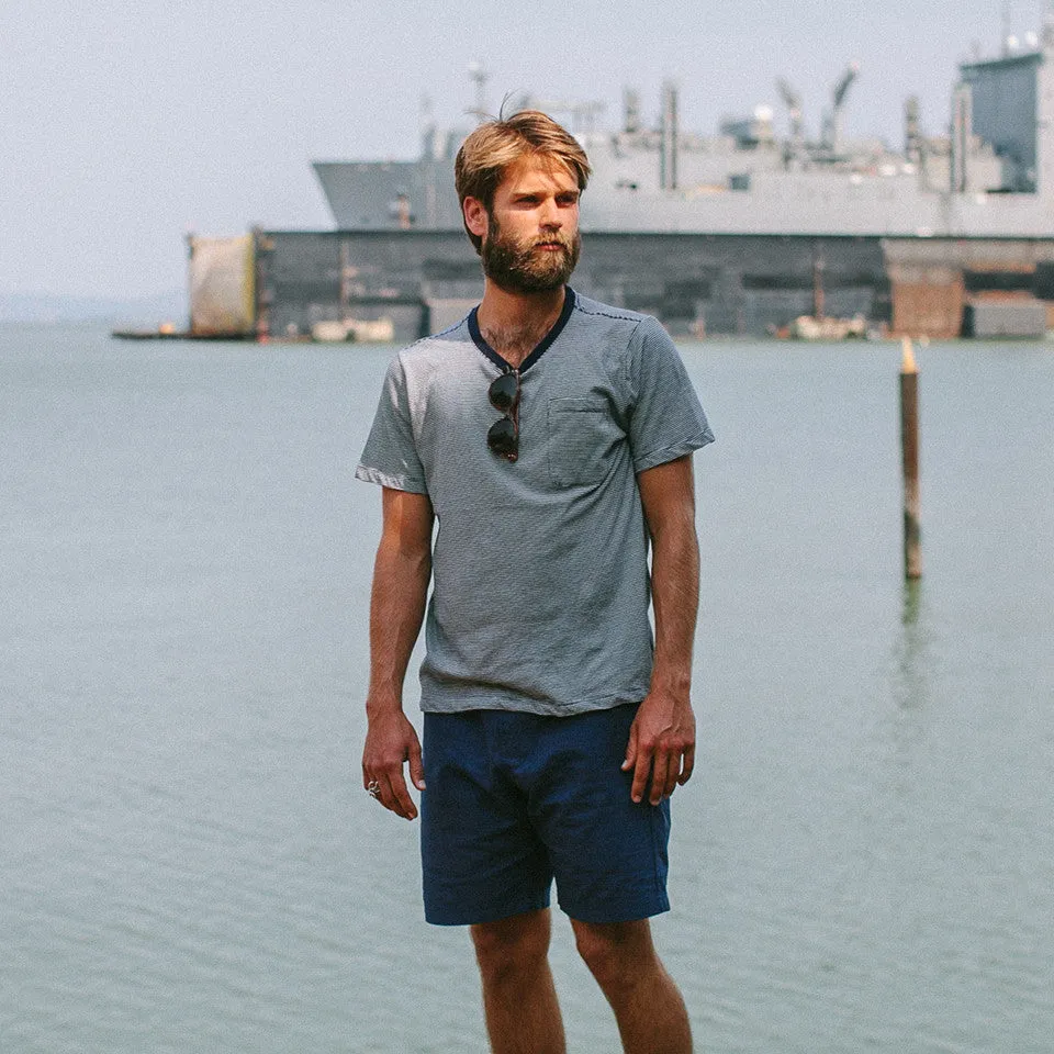 The Crewneck Pocket Tee in Sausalito Stripe sold by Taylor Stitch product image thumbnail 4