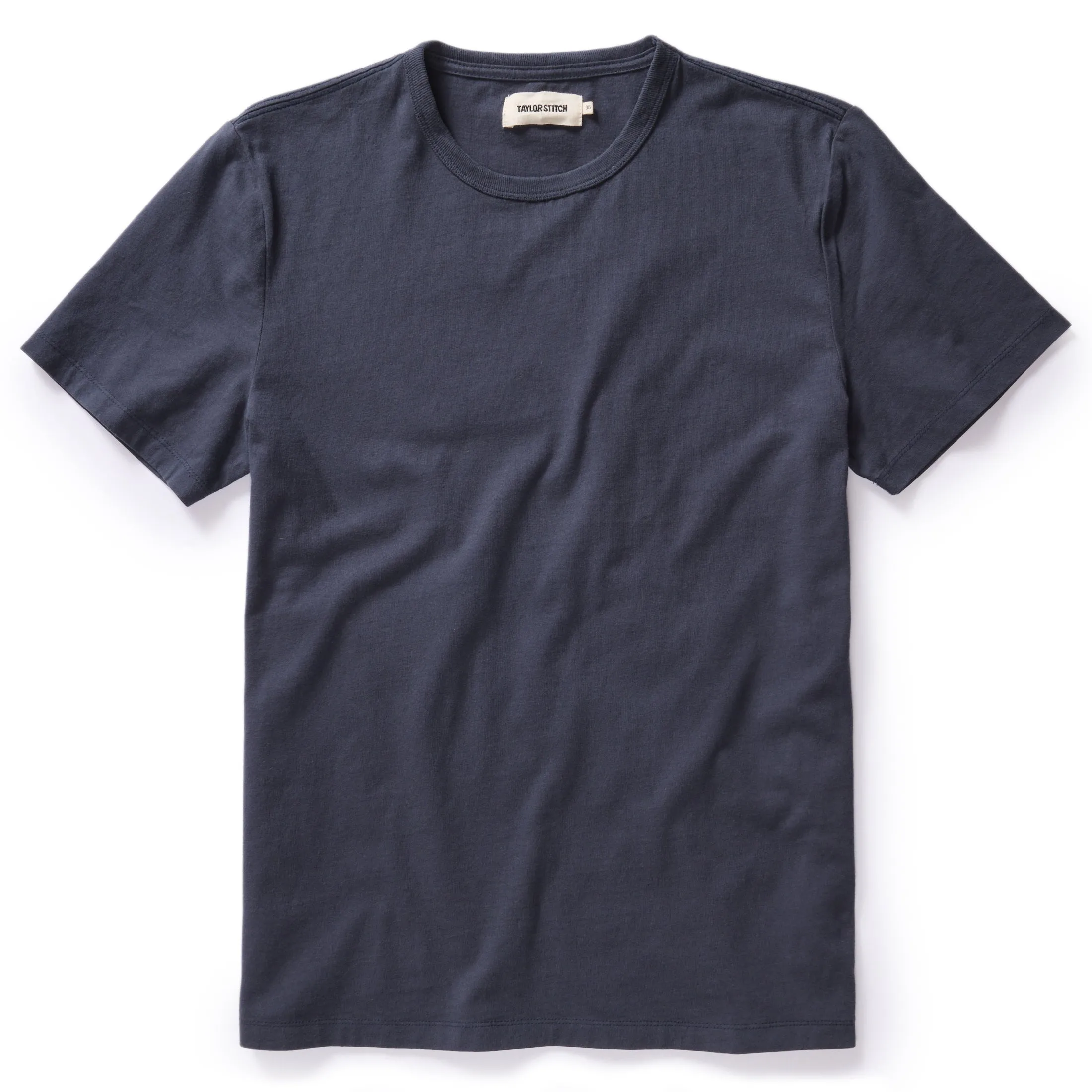 The Organic Cotton Tee in Navy sold by Taylor Stitch