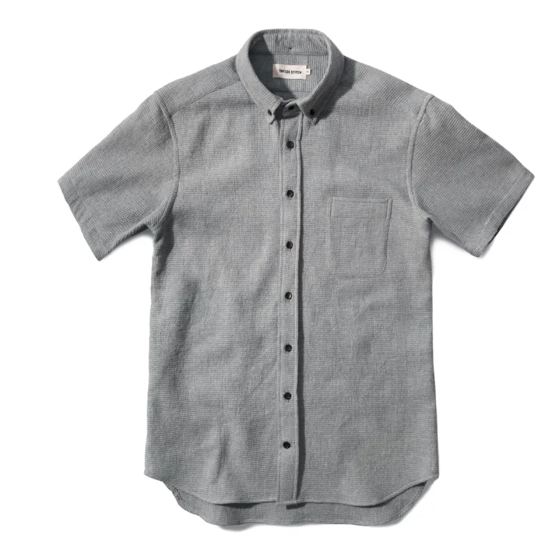The Short Sleeve Jack in Ash Waffle sold by Taylor Stitch