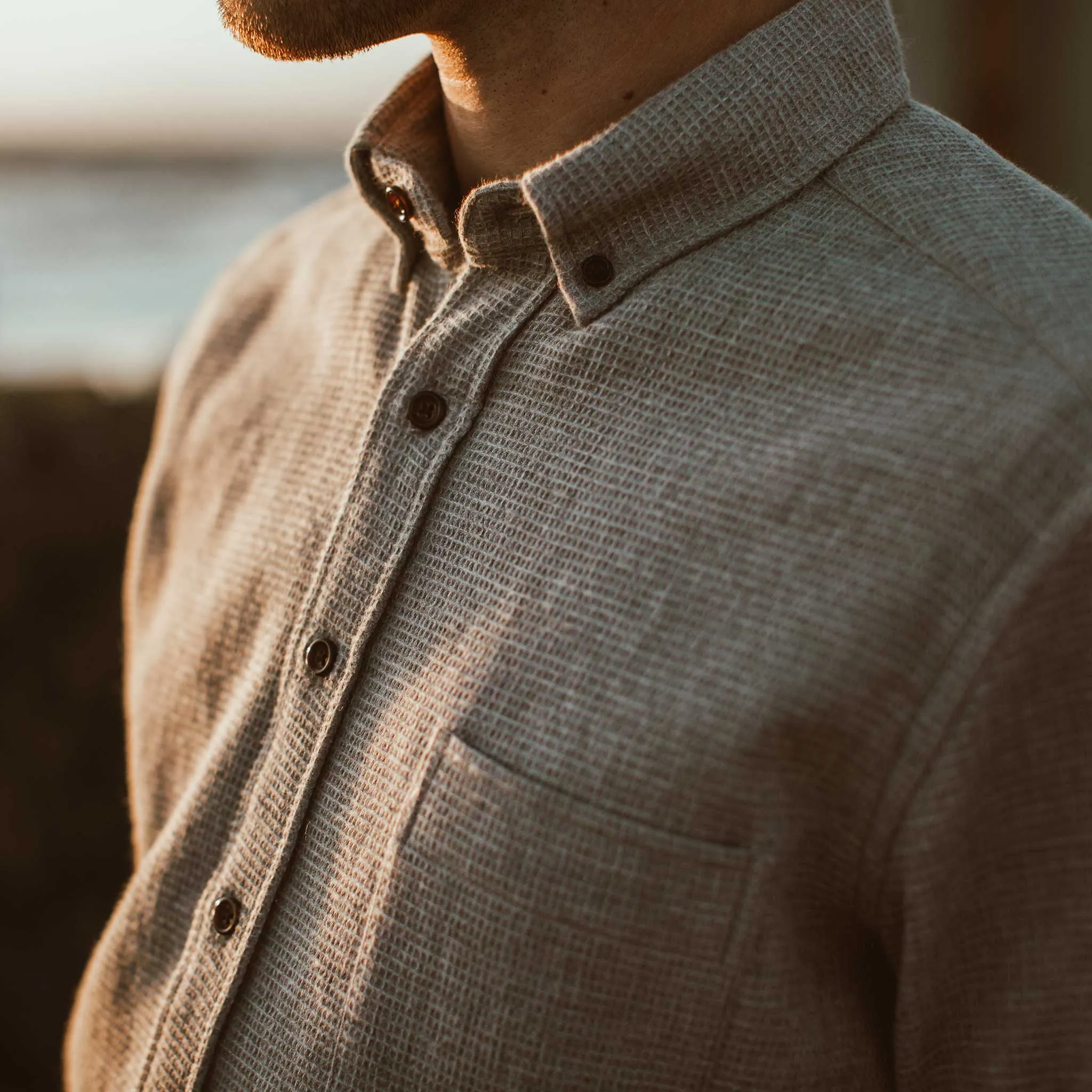 The Short Sleeve Jack in Ash Waffle sold by Taylor Stitch product image thumbnail 3