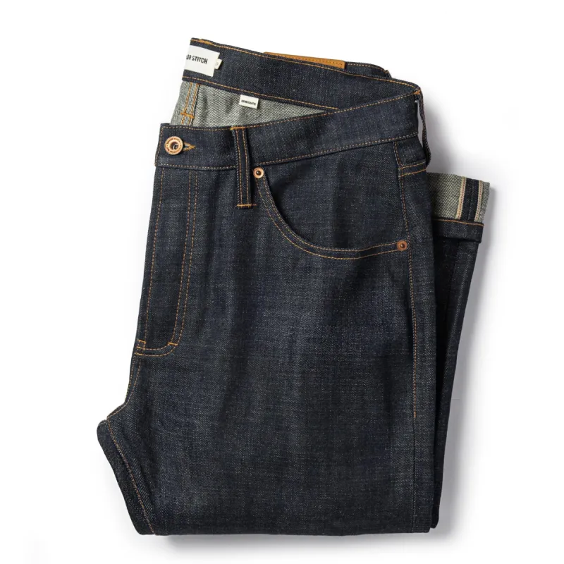 The Democratic Jean in Organic Selvage sold by Taylor Stitch