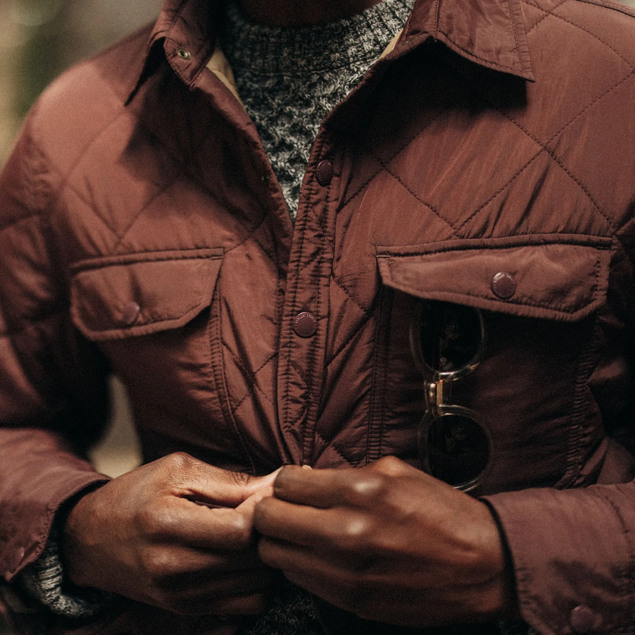 The Miller Shirt Jacket in Burgundy sold by Taylor Stitch product image thumbnail 3