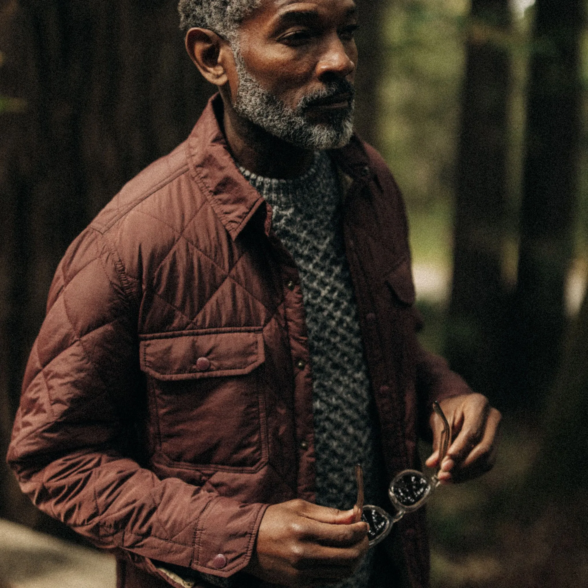 The Miller Shirt Jacket in Burgundy sold by Taylor Stitch product image thumbnail 5
