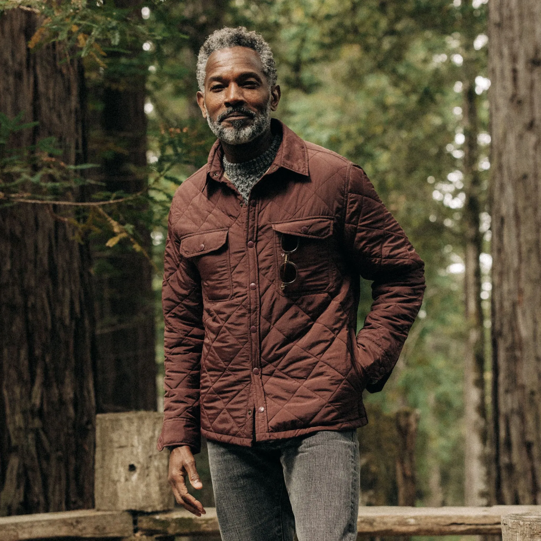 The Miller Shirt Jacket in Burgundy sold by Taylor Stitch product image thumbnail 2