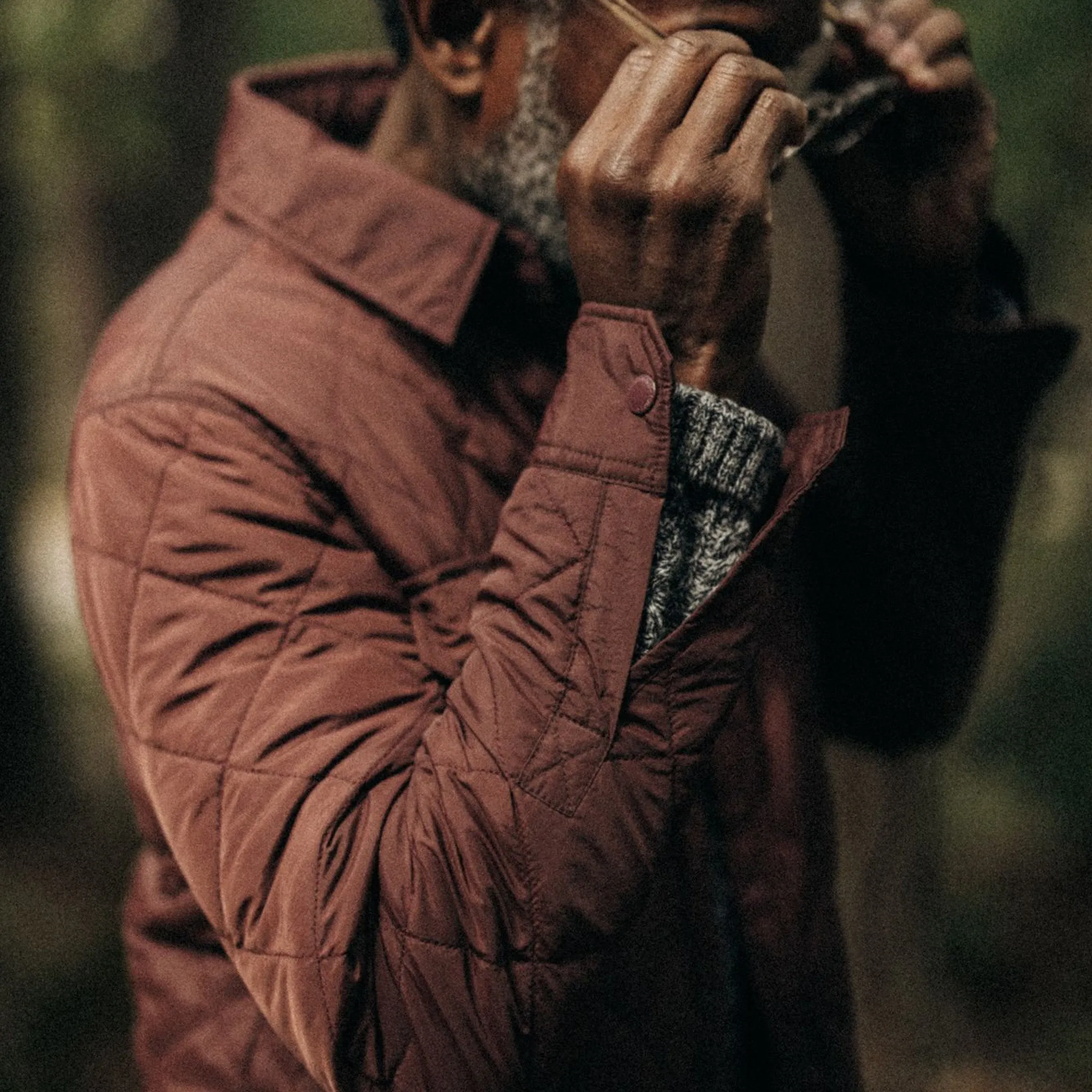 The Miller Shirt Jacket in Burgundy sold by Taylor Stitch product image thumbnail 4