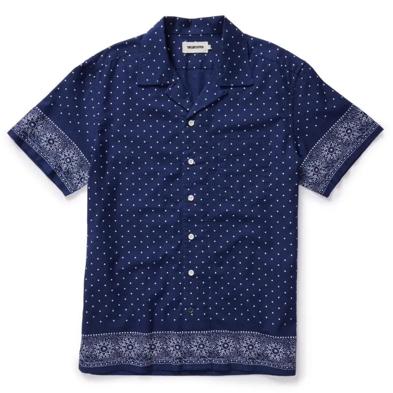 The Short Sleeve Hawthorne in Ocean Pickstitch Waffle | Parallel