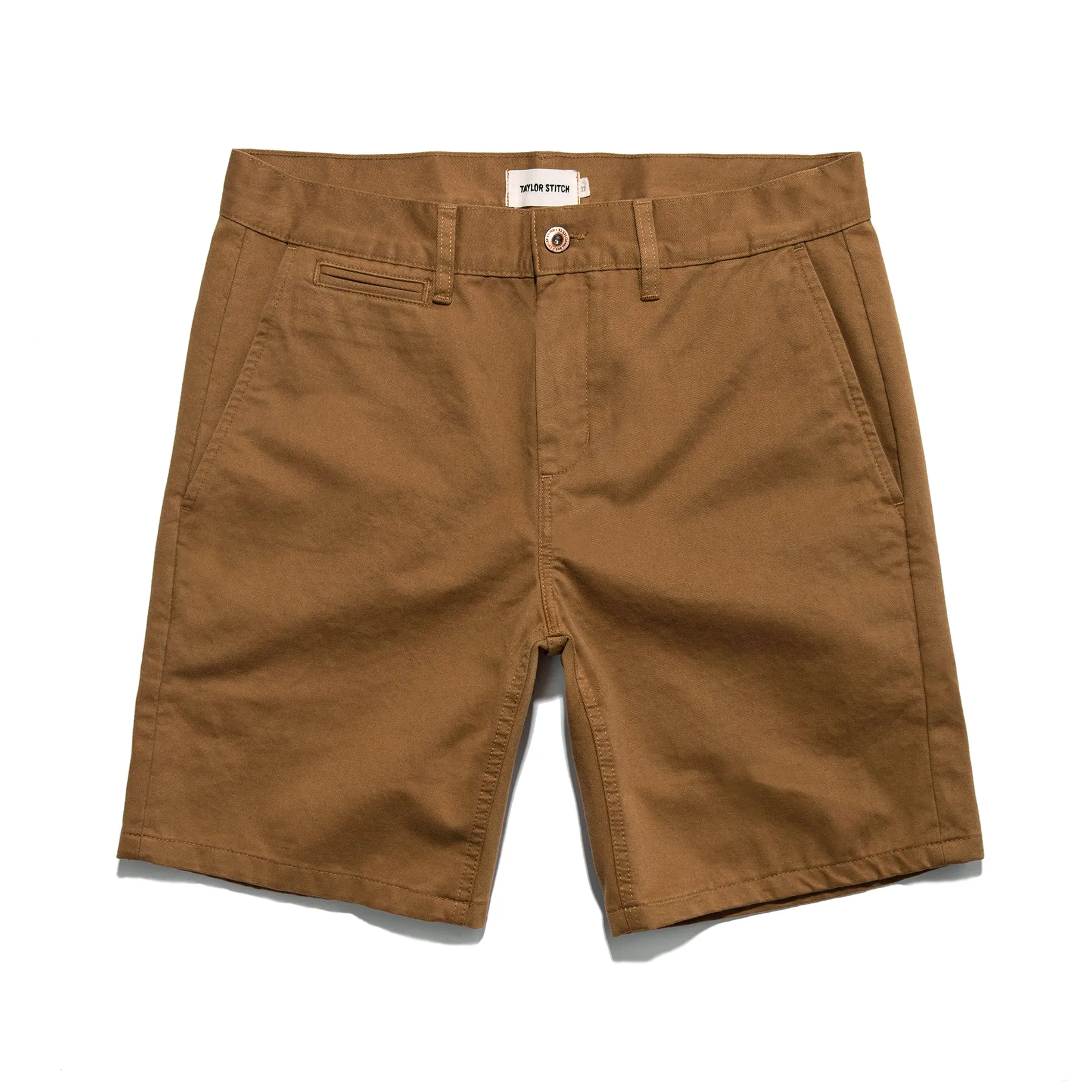 The Travel Short in British Khaki sold by Taylor Stitch