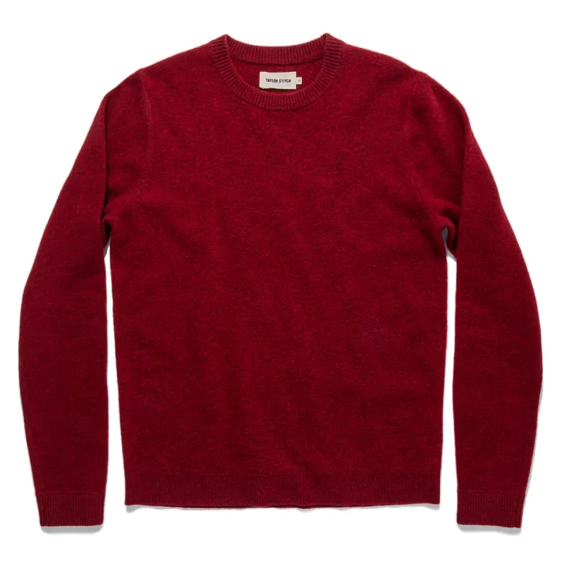 The Lodge Sweater in Cardinal made by Taylor Stitch