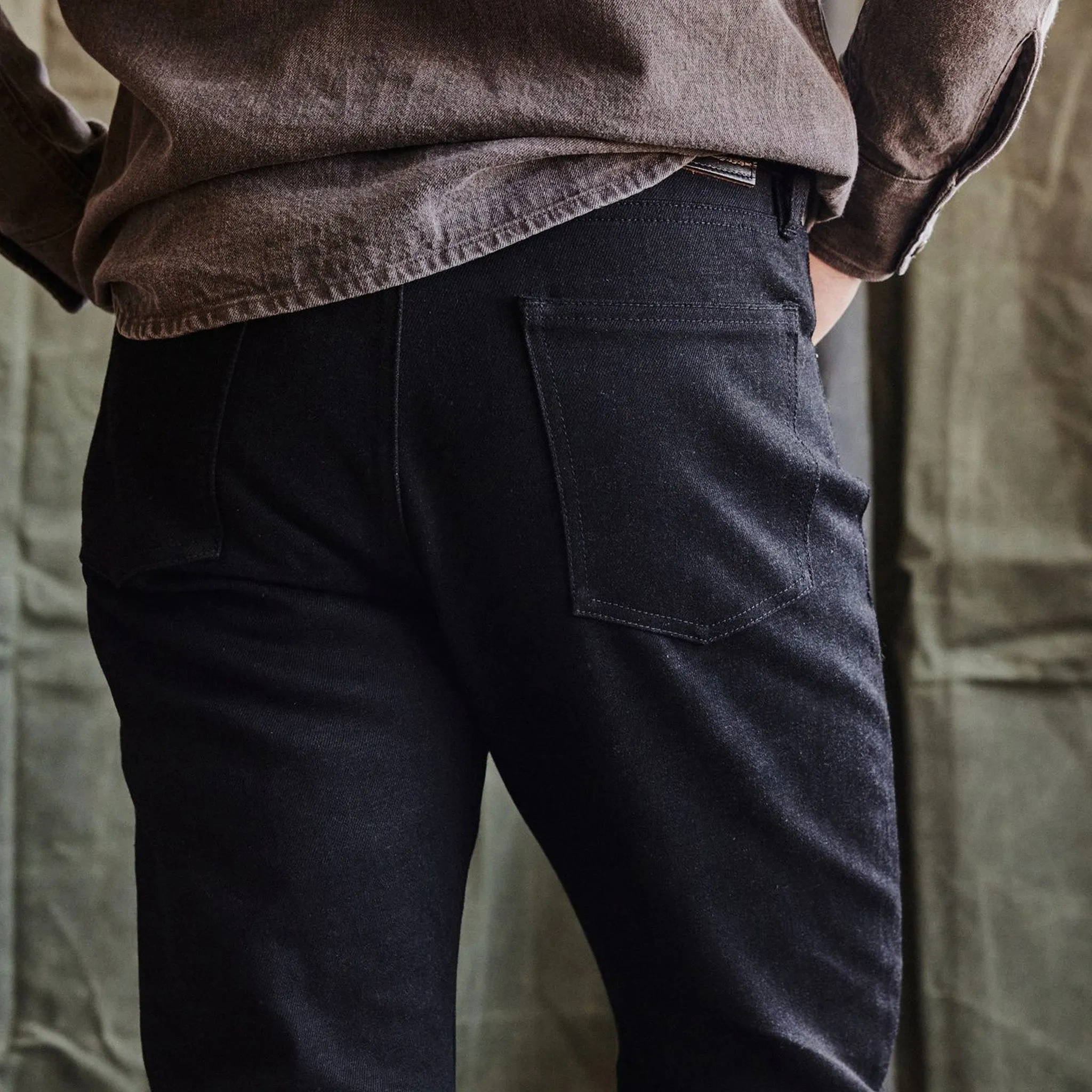 The Slim Jean in Black Nihon Menpu Selvage sold by Taylor Stitch product image thumbnail 3
