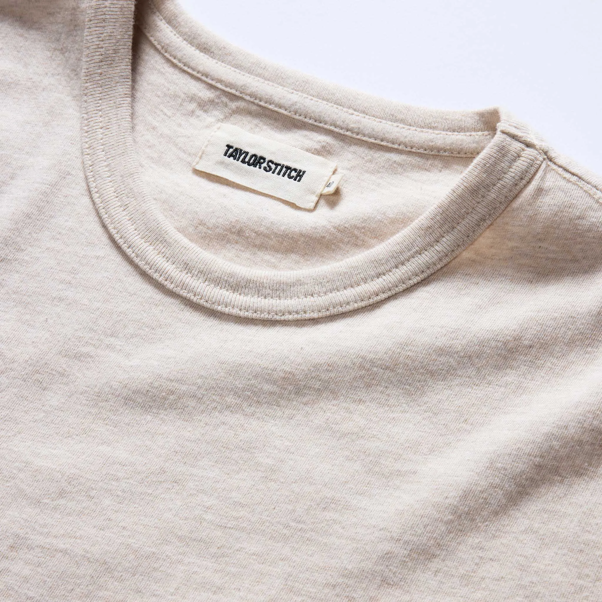 The Organic Cotton Tee in Heather Oat sold by Taylor Stitch product image thumbnail 5