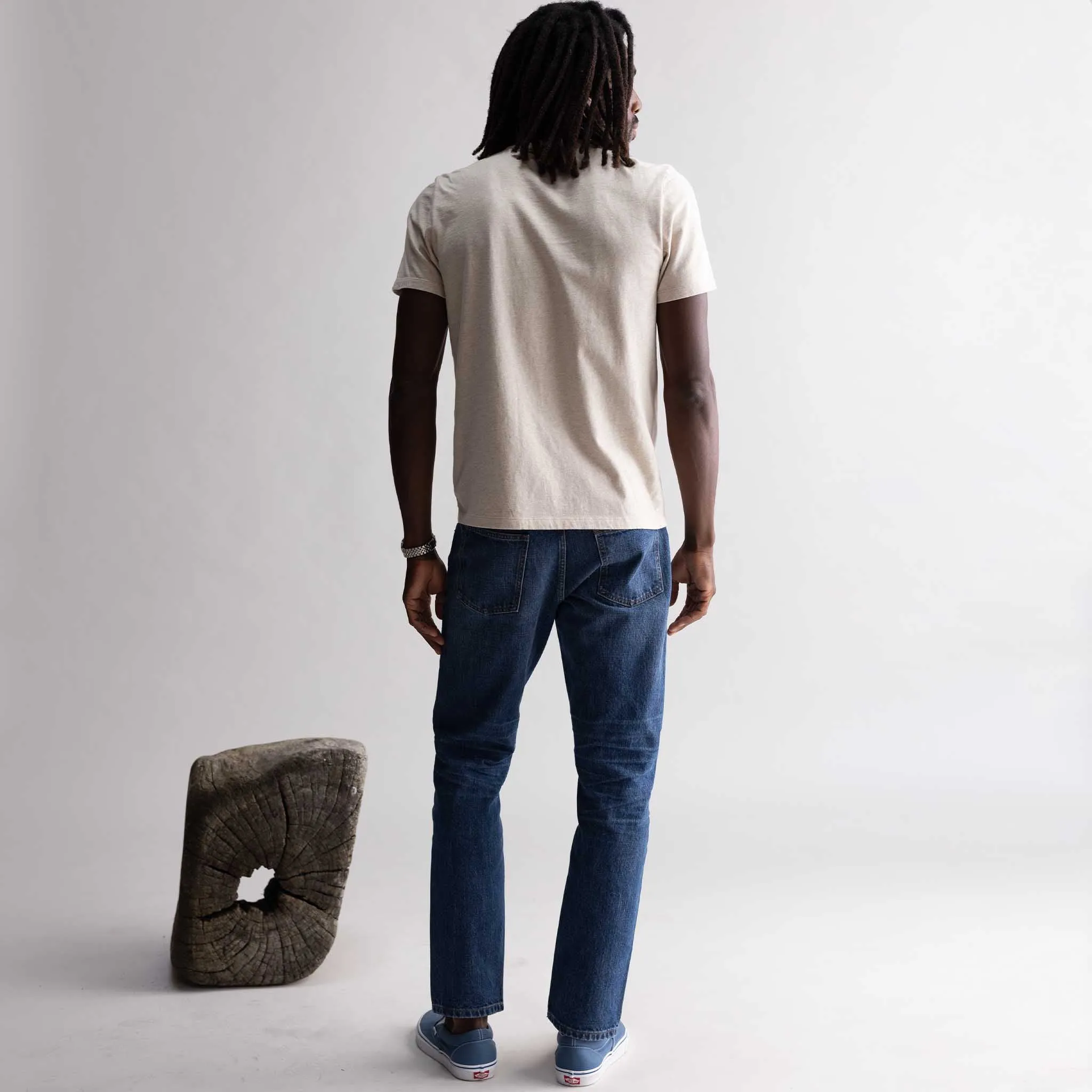 The Organic Cotton Tee in Heather Oat sold by Taylor Stitch product image thumbnail 4