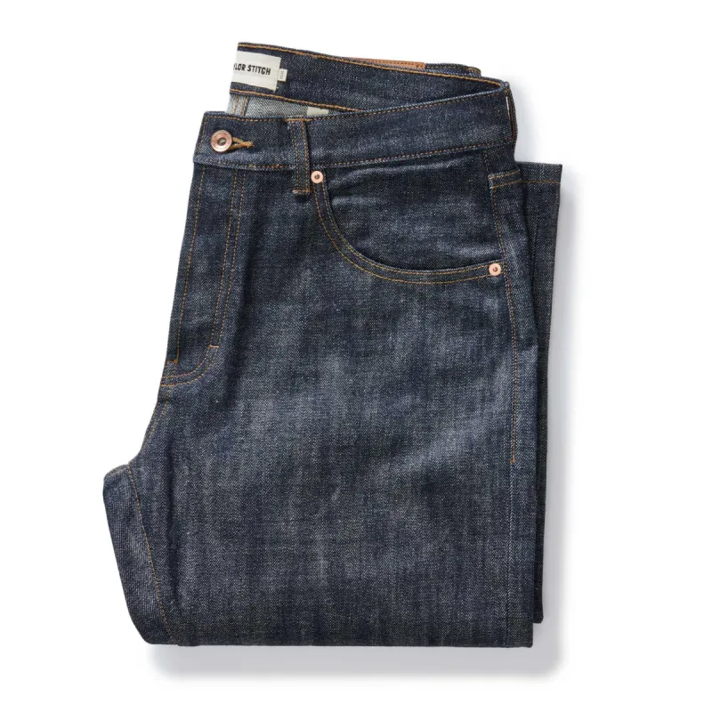 The Democratic Jean in Rigid Organic Selvedge sold by Taylor Stitch