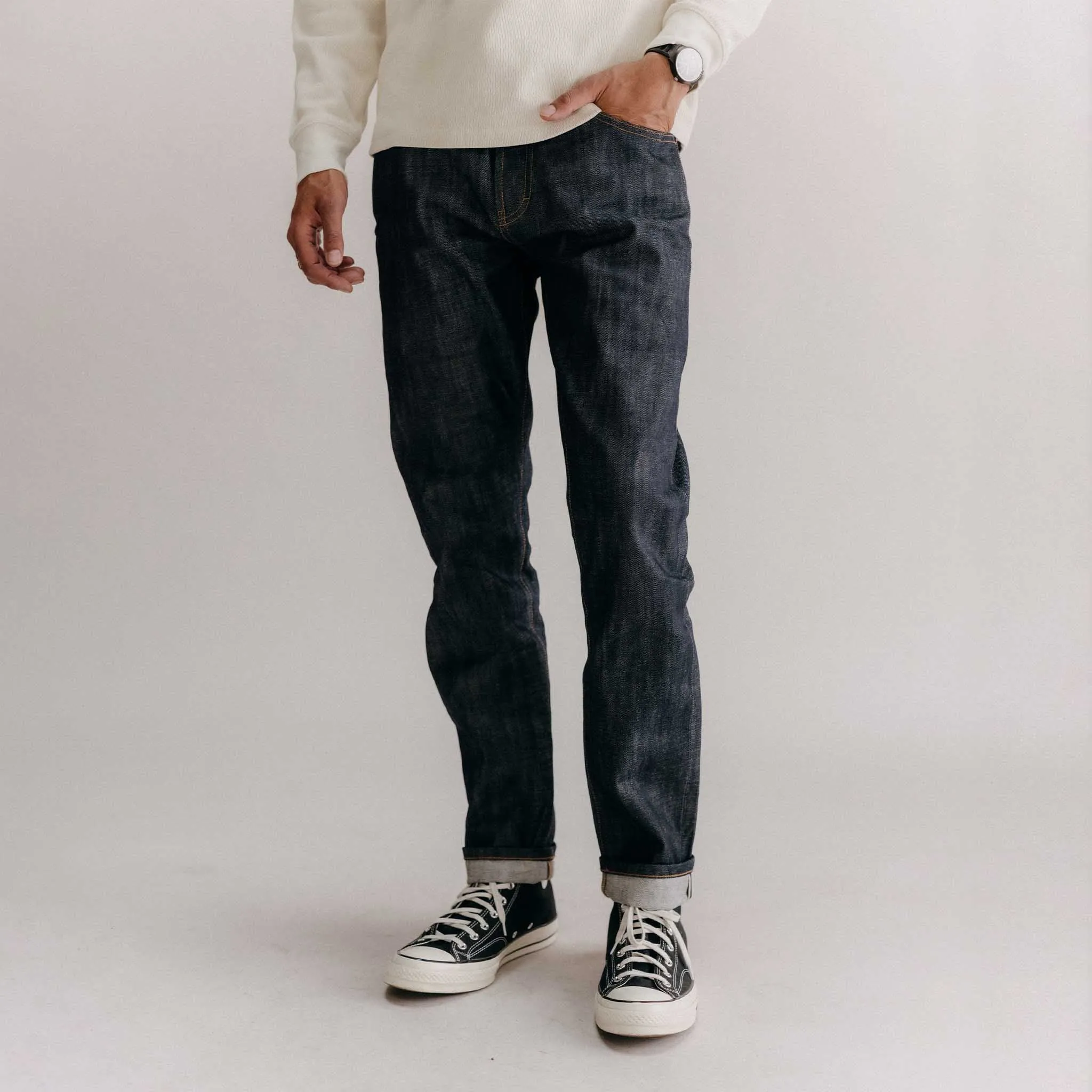 The Slim Jean in Rigid Organic Selvedge sold by Taylor Stitch product image thumbnail 5