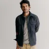 The Saddler Shirt in Indigo Broken Twill sold by Taylor Stitch
