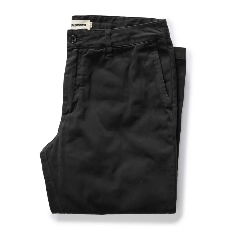 The Slim Foundation Pant in Organic Faded Black sold by Taylor Stitch