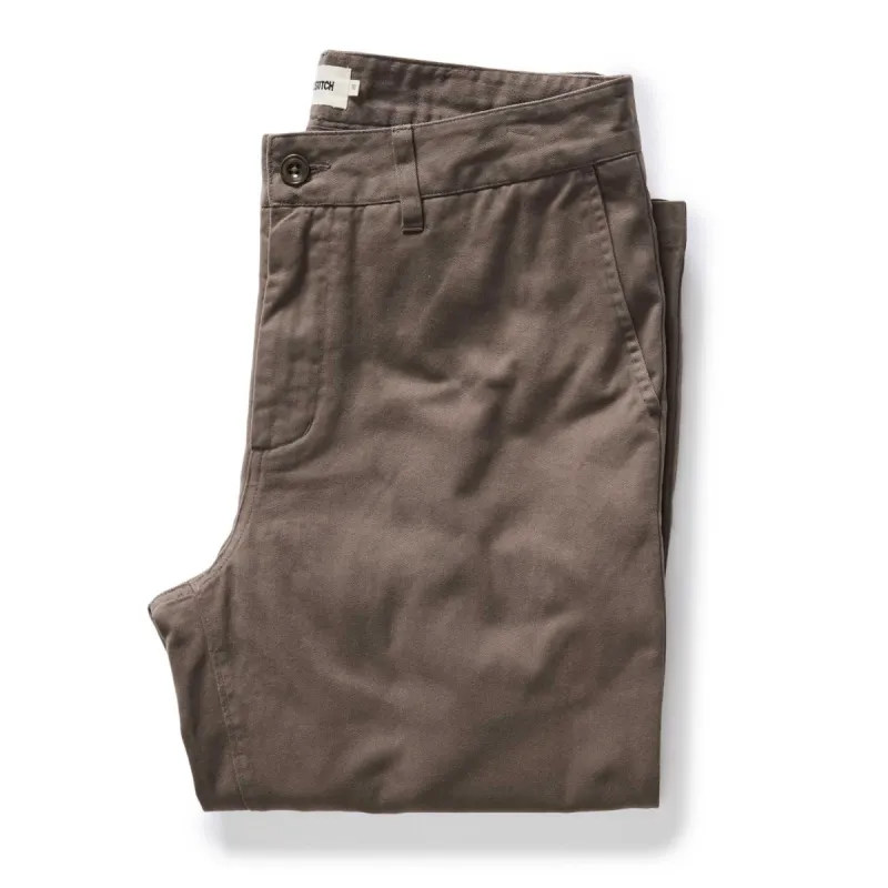 The Slim Foundation Pant in Organic Espresso sold by Taylor Stitch