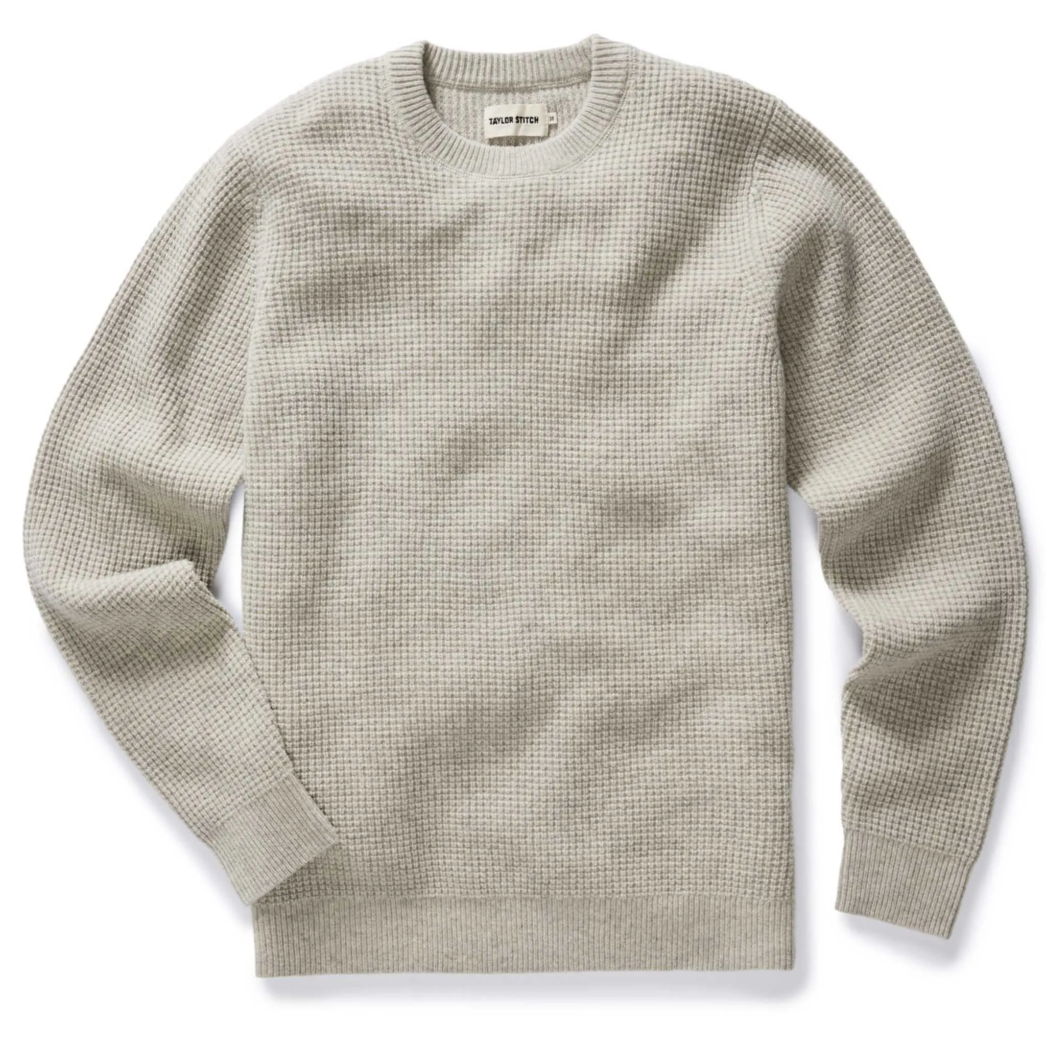 The Sidecountry Crew in Heather Fog Merino Waffle sold by Taylor Stitch