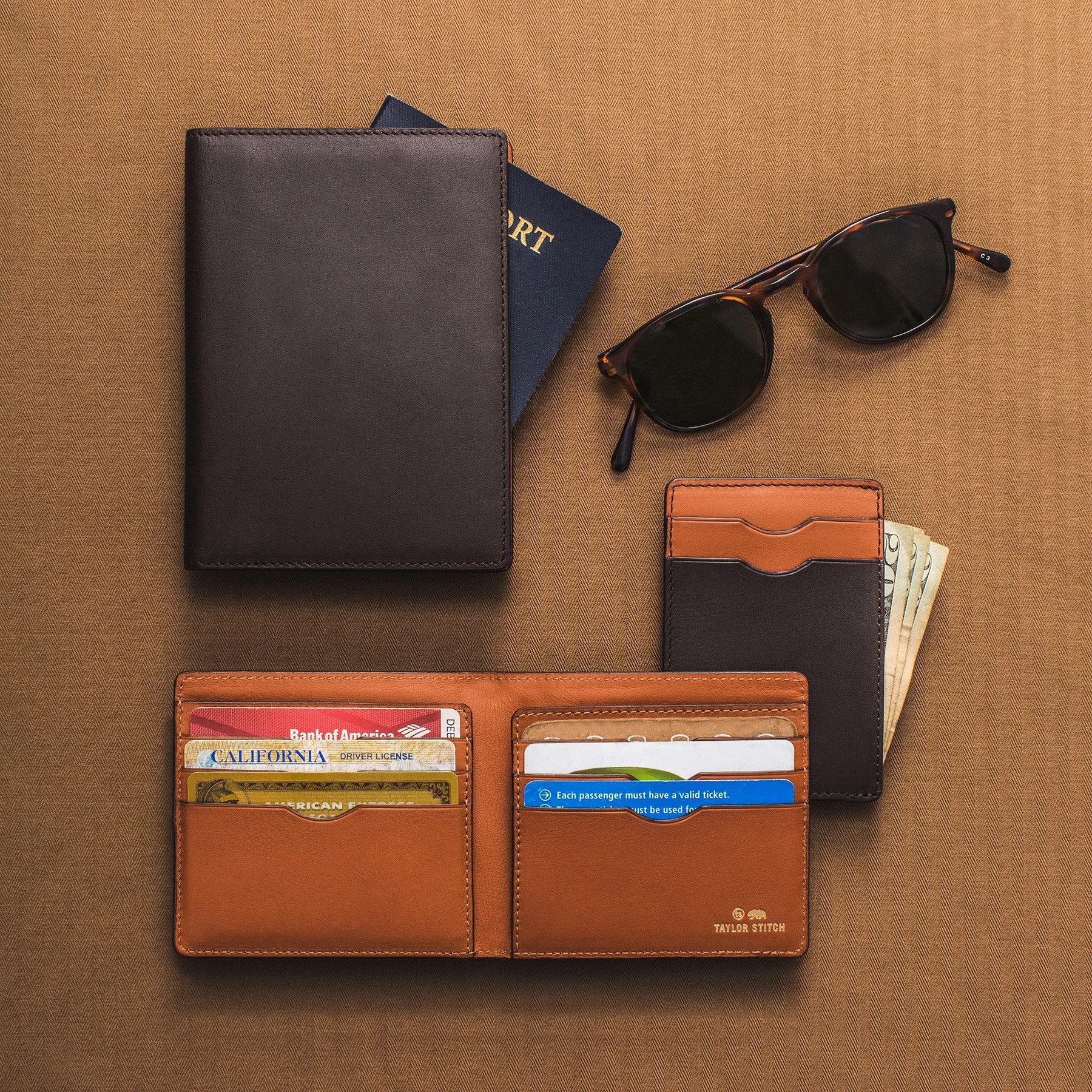 The Minimalist Wallet in Brown sold by Taylor Stitch product image thumbnail 3