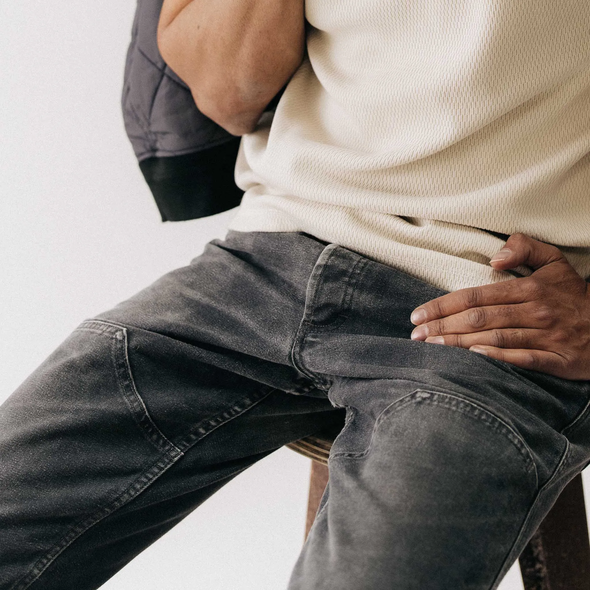 The Good Acre Chore Pant in Black Canvas sold by Taylor Stitch product image thumbnail 4