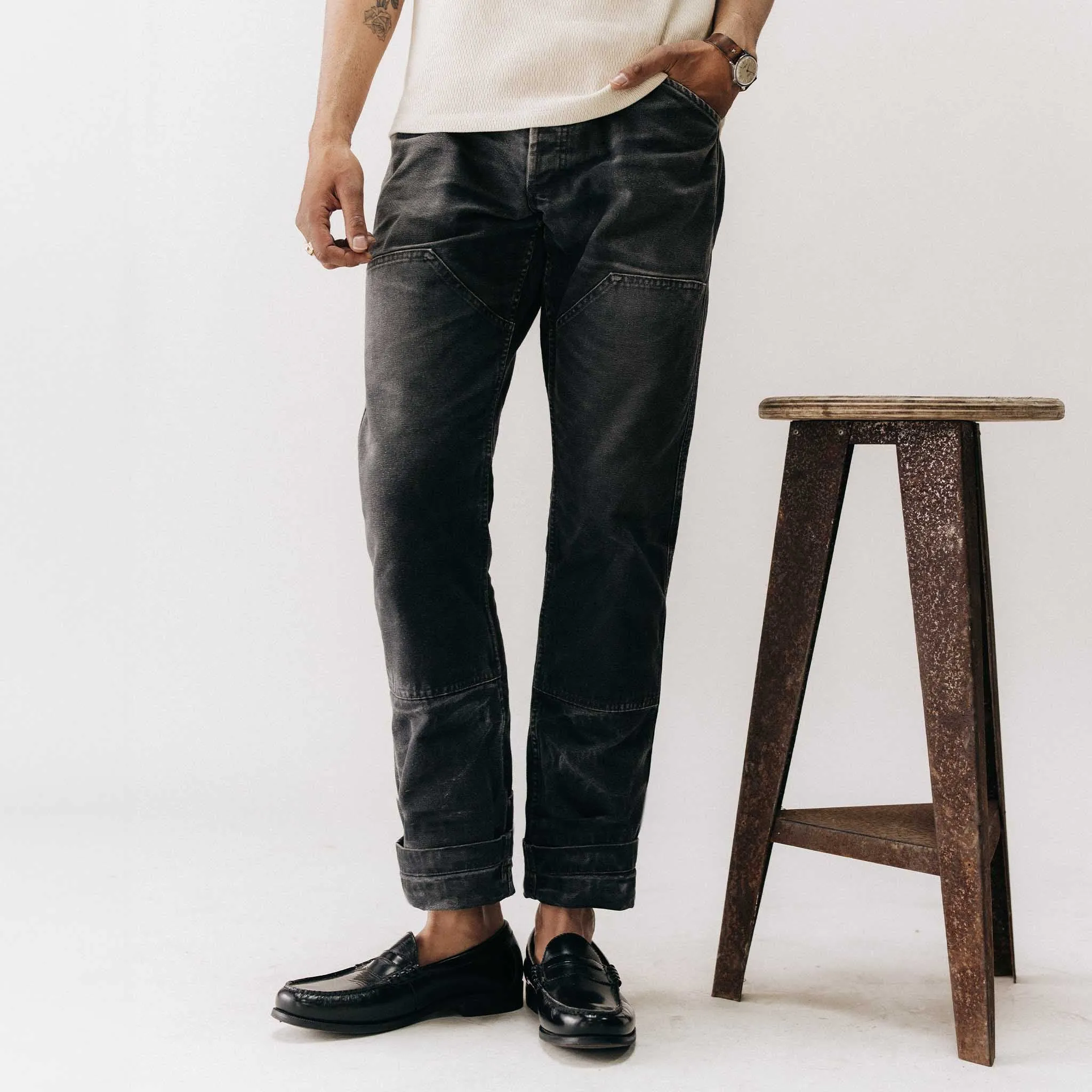 The Good Acre Chore Pant in Black Canvas sold by Taylor Stitch product image thumbnail 3