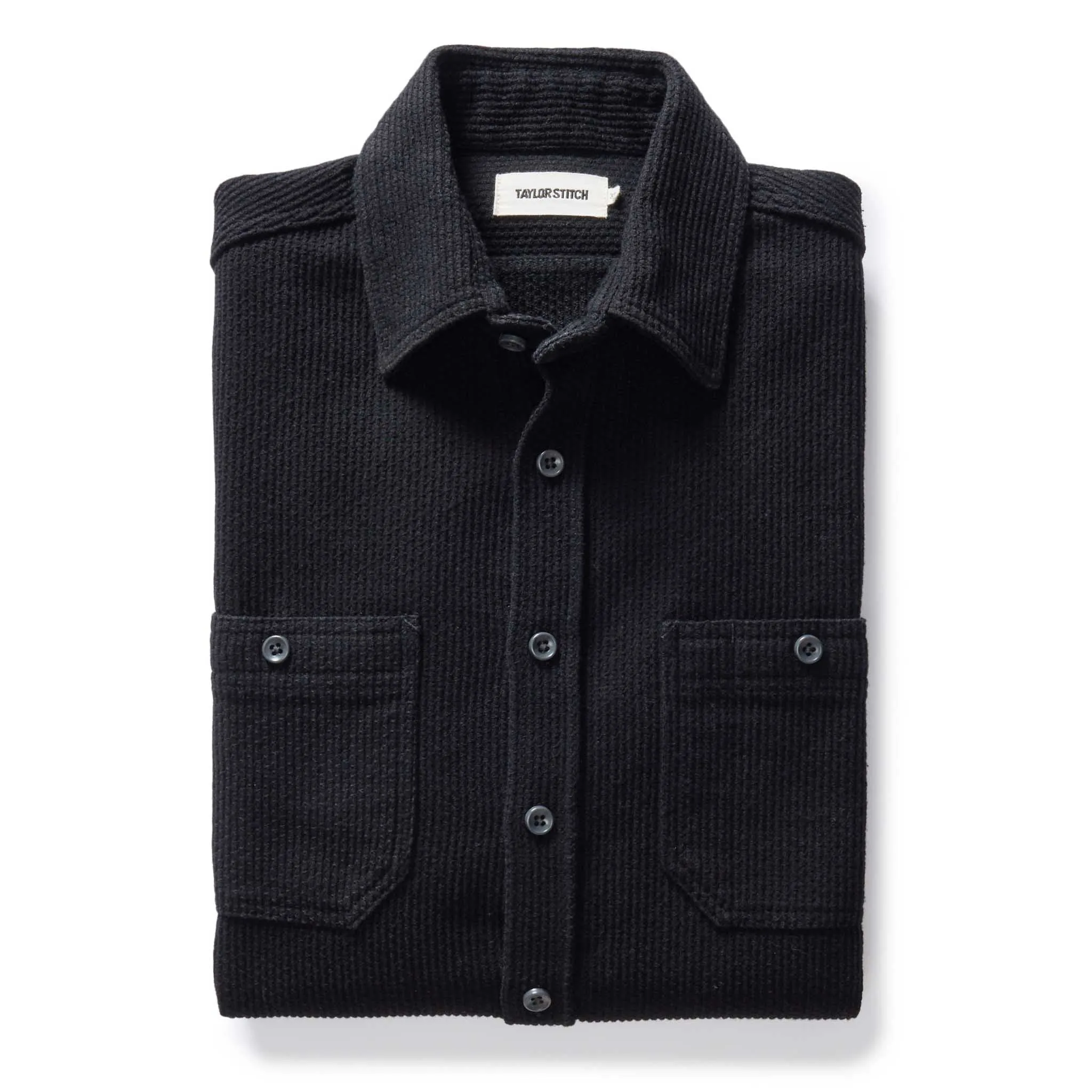 The Utility Shirt in Coal Sashiko sold by Taylor Stitch