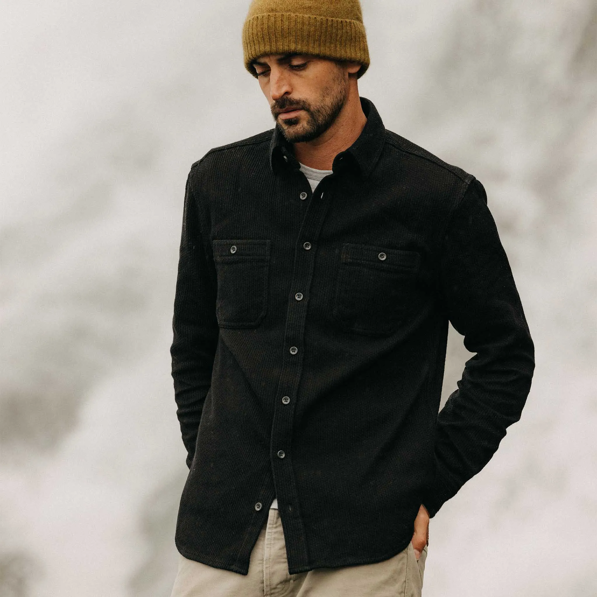 The Utility Shirt in Coal Sashiko sold by Taylor Stitch product image thumbnail 2
