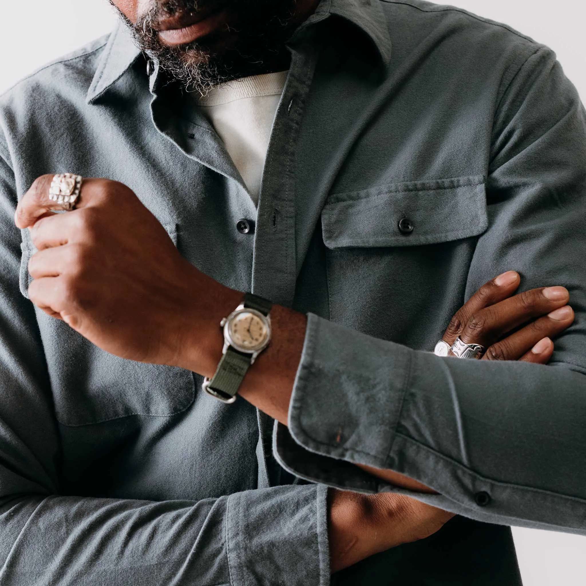 The Yosemite Shirt in Slate sold by Taylor Stitch product image thumbnail 4