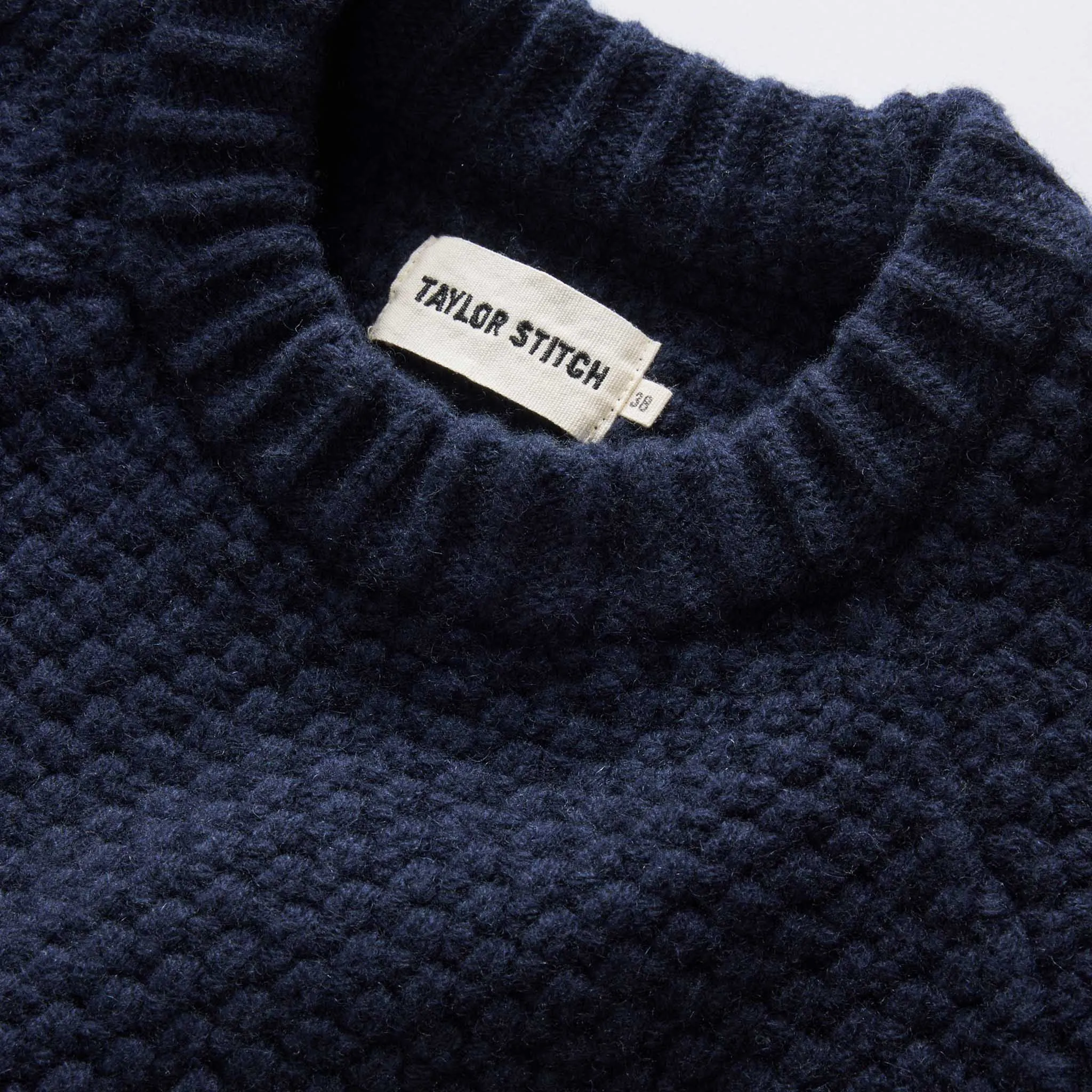 The Fisherman Sweater in Dark Navy Merino sold by Taylor Stitch product image thumbnail 5