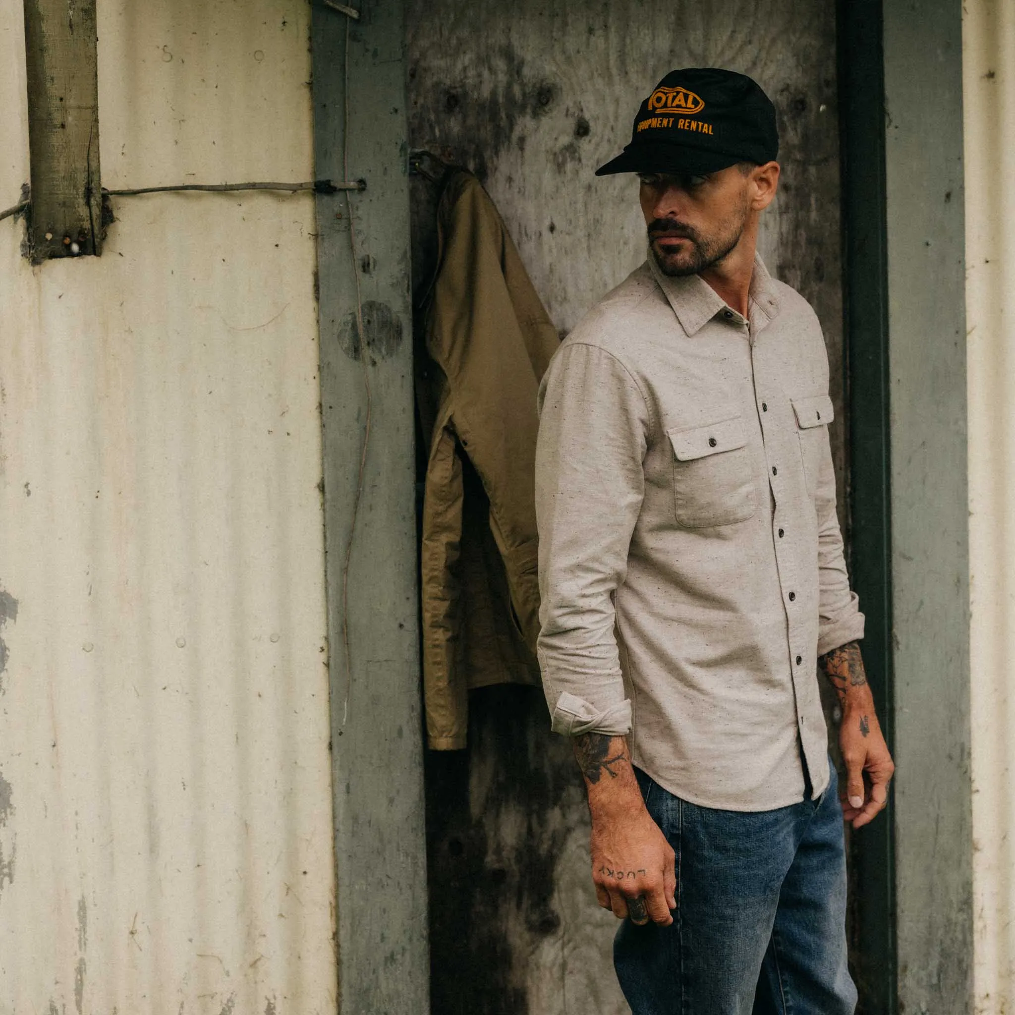 The Yosemite Shirt in Oat Donegal sold by Taylor Stitch product image thumbnail 3