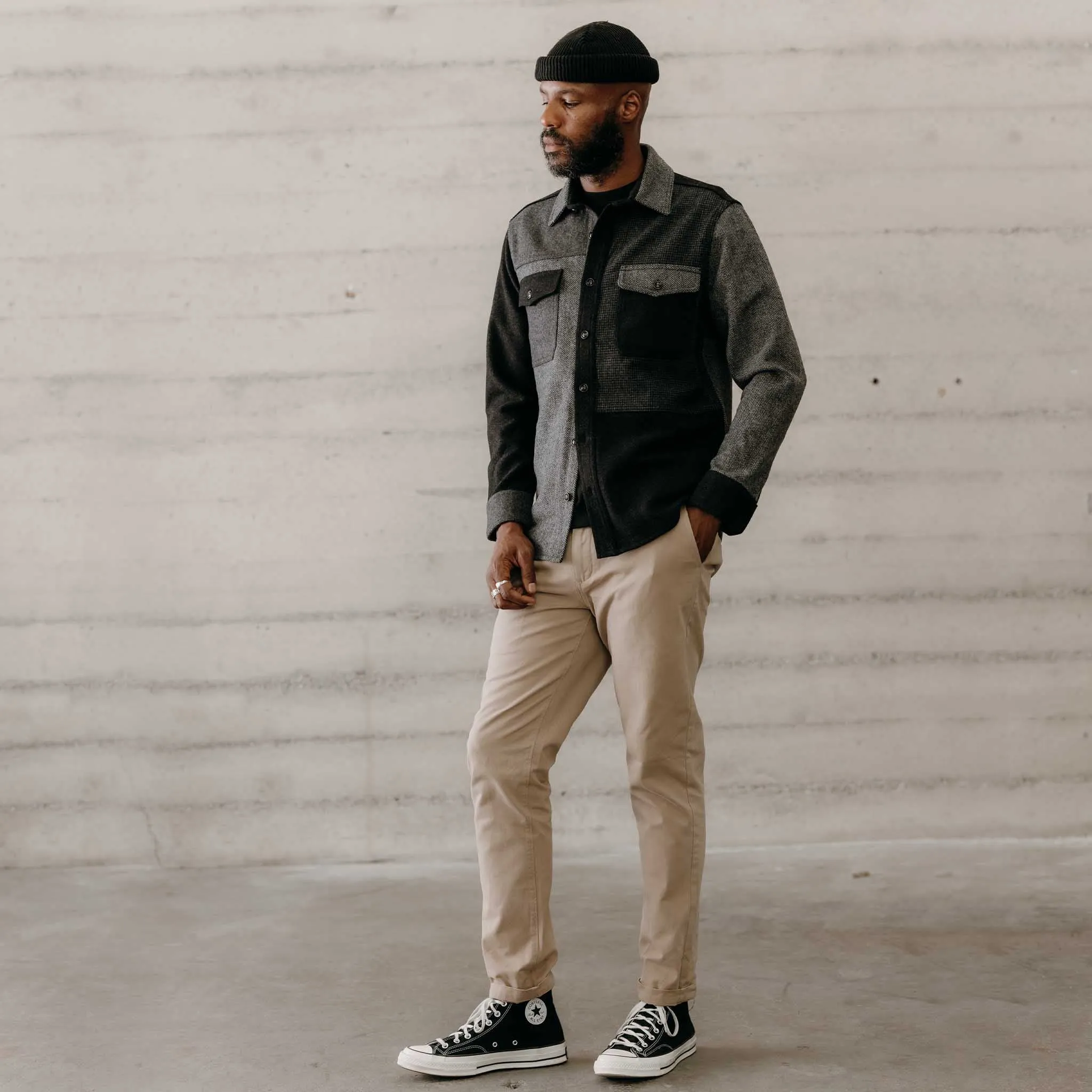 The Patchwork Overshirt in Ash Tweed sold by Taylor Stitch product image thumbnail 4