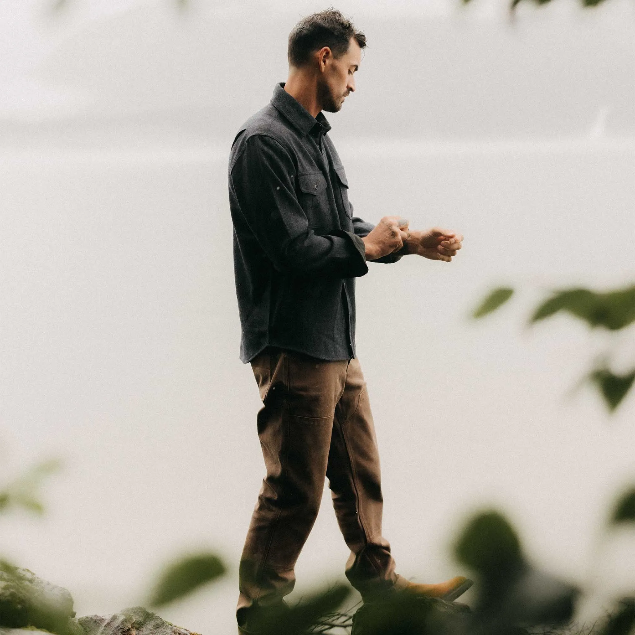 The CPO Shirt in Marine Tweed Wool sold by Taylor Stitch product image thumbnail 5