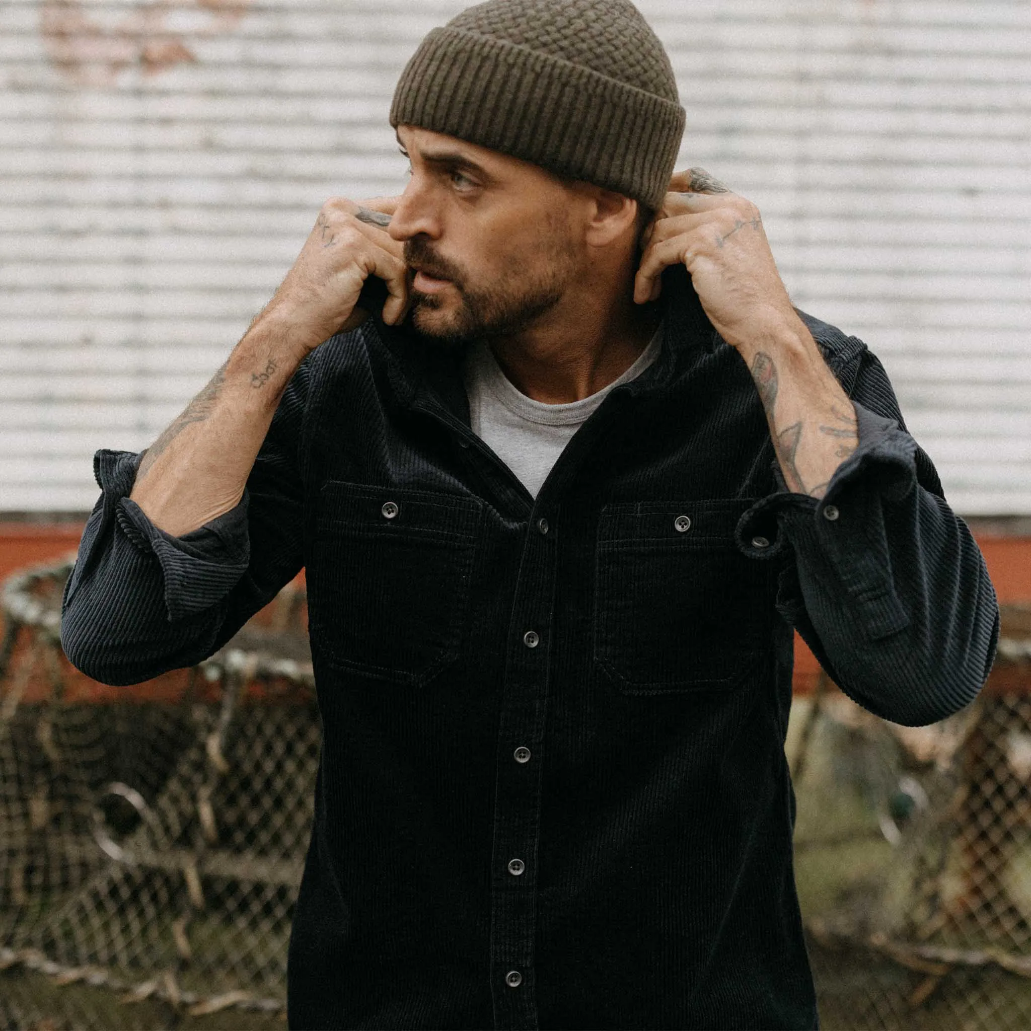 The Utility Shirt in Dark Navy Corduroy sold by Taylor Stitch product image thumbnail 5