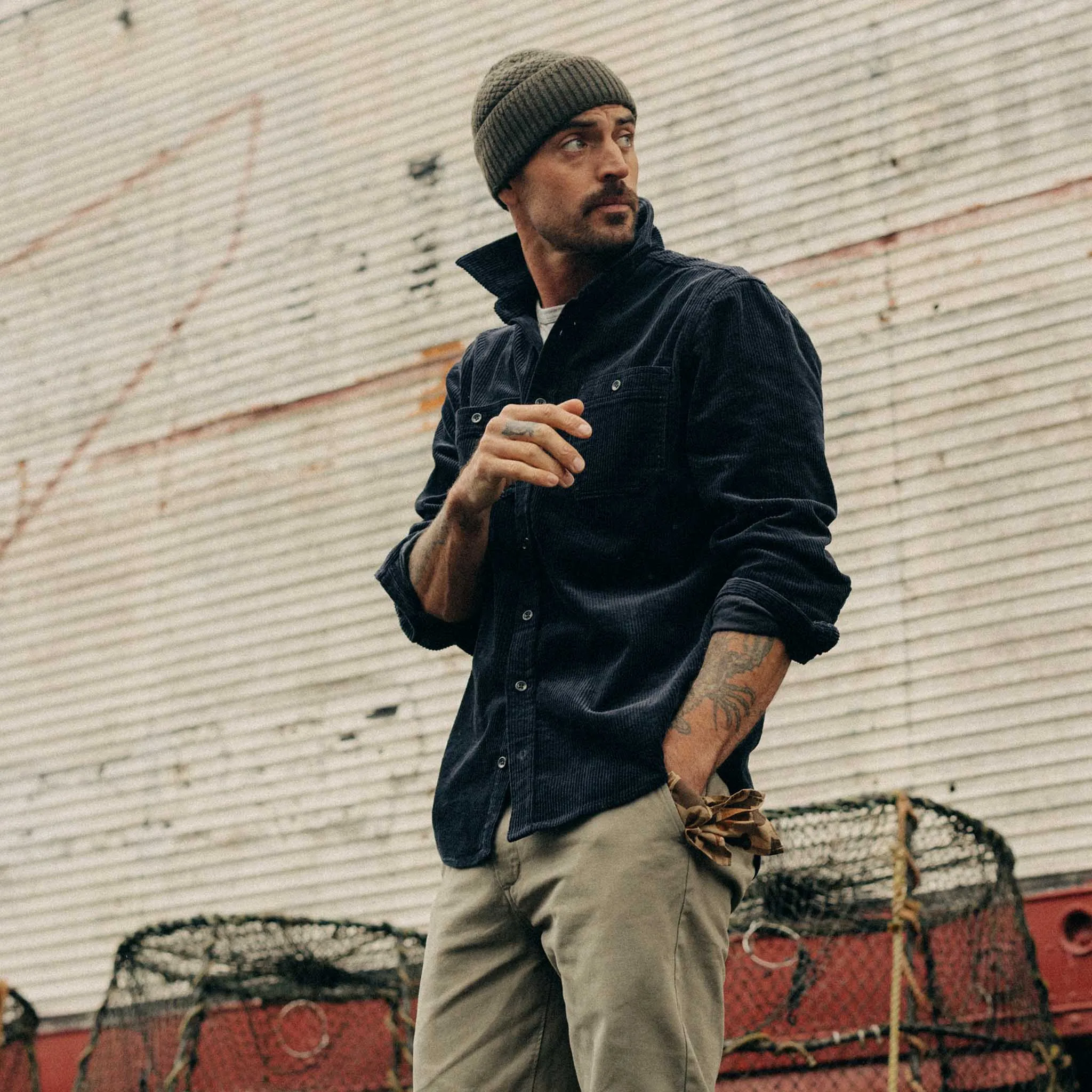 The Utility Shirt in Dark Navy Corduroy sold by Taylor Stitch product image thumbnail 4