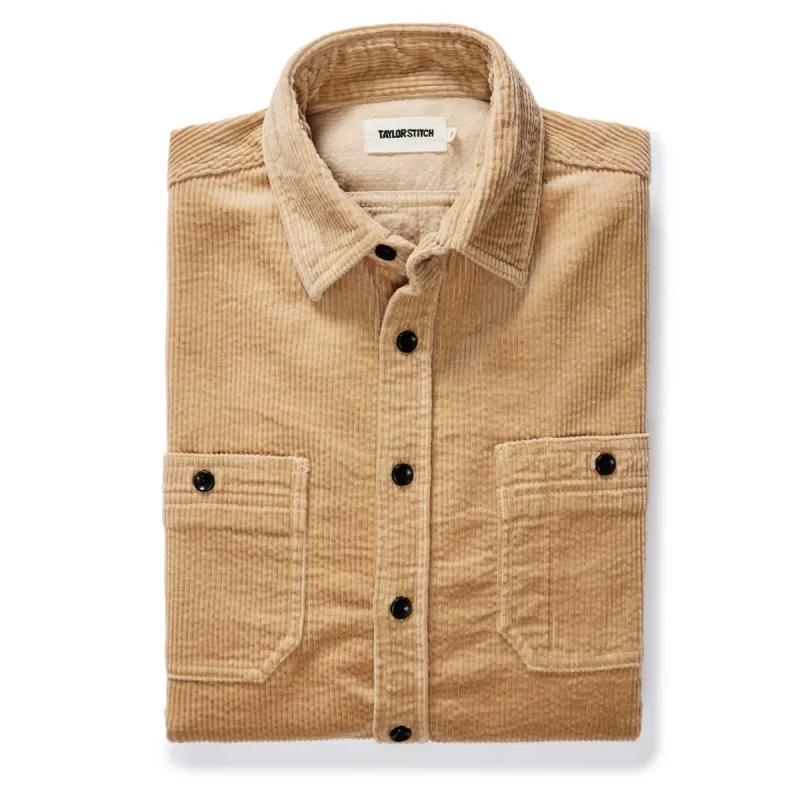 The Utility Shirt in Camel Corduroy sold by Taylor Stitch
