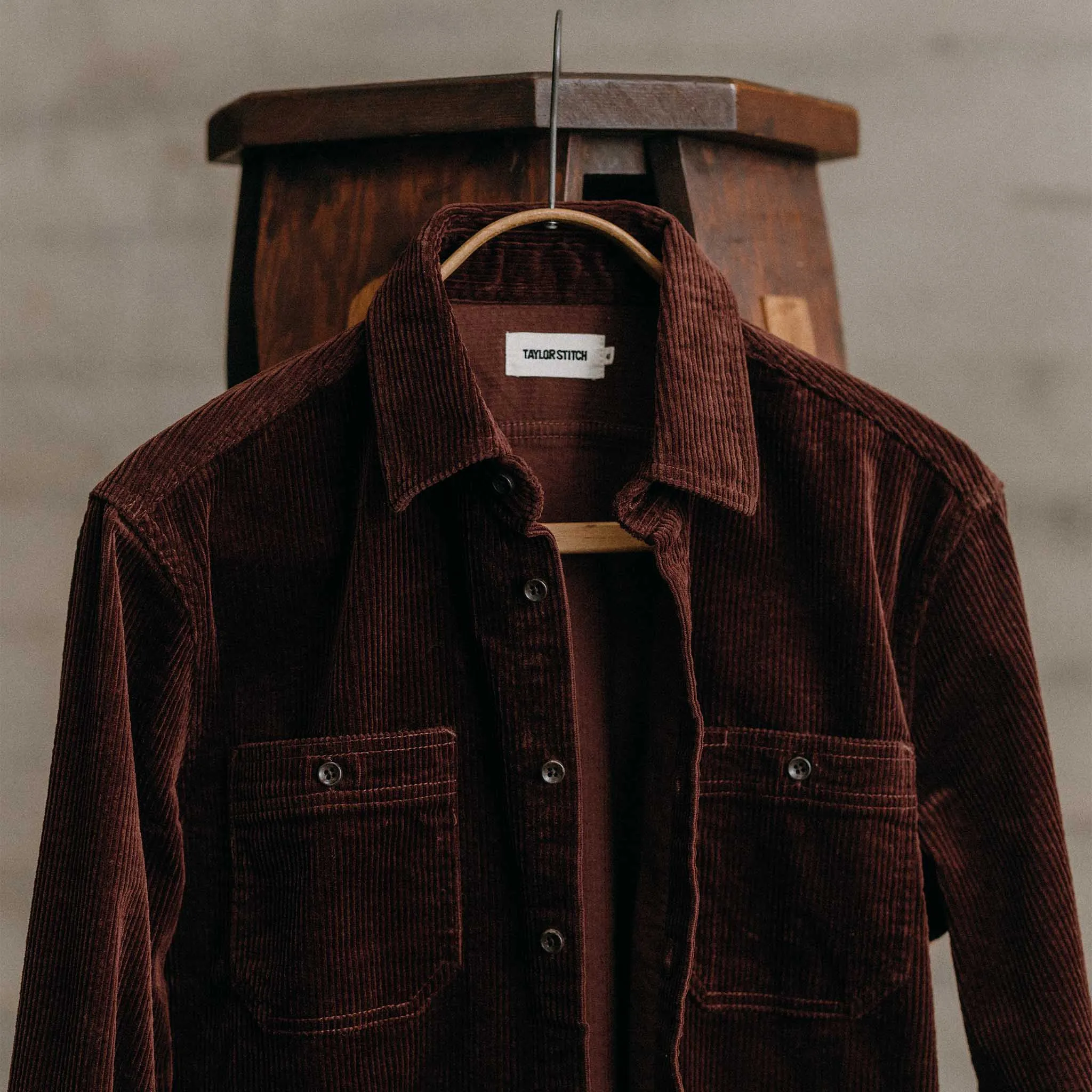 The Utility Shirt in Burgundy Corduroy sold by Taylor Stitch product image thumbnail 5