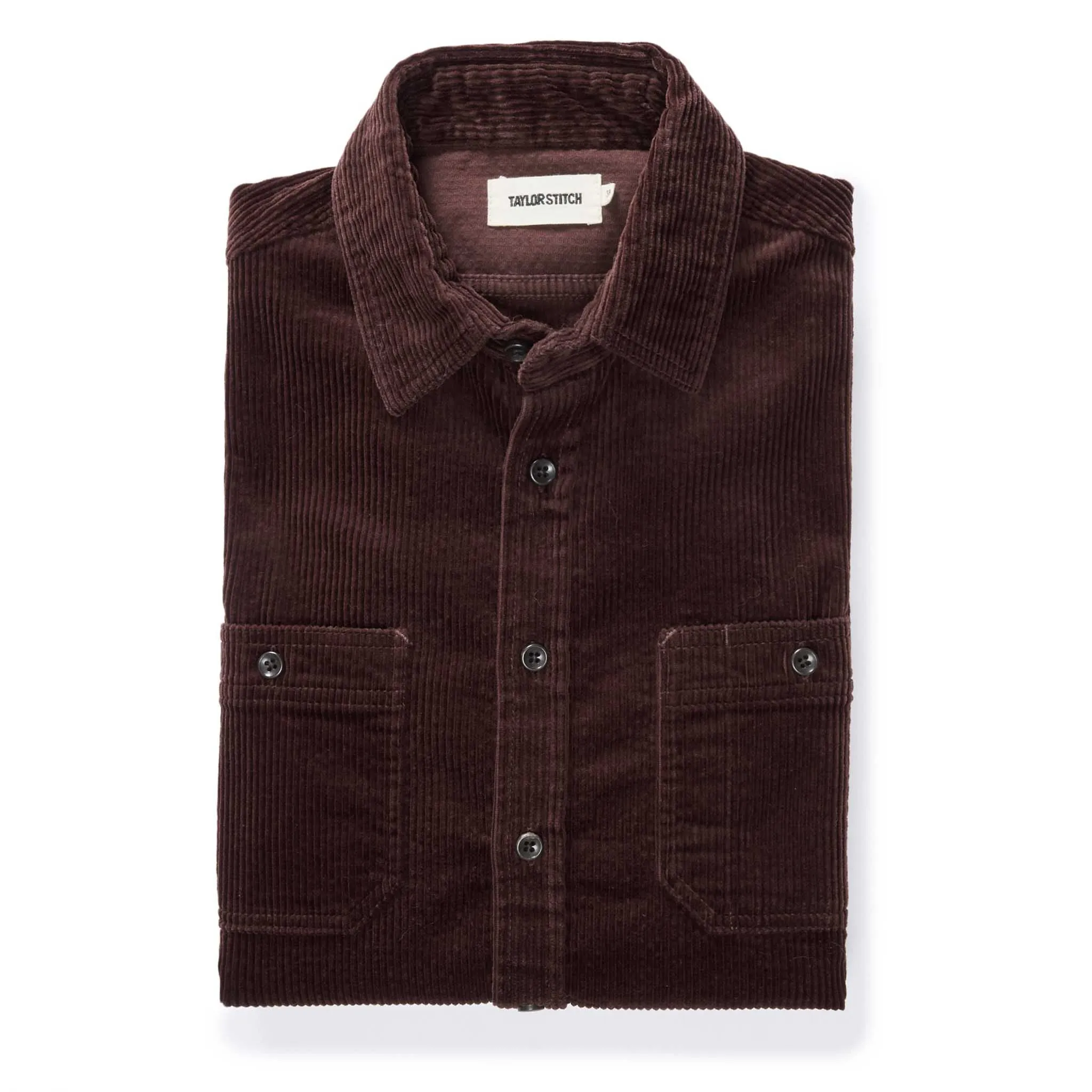 The Utility Shirt in Burgundy Corduroy sold by Taylor Stitch