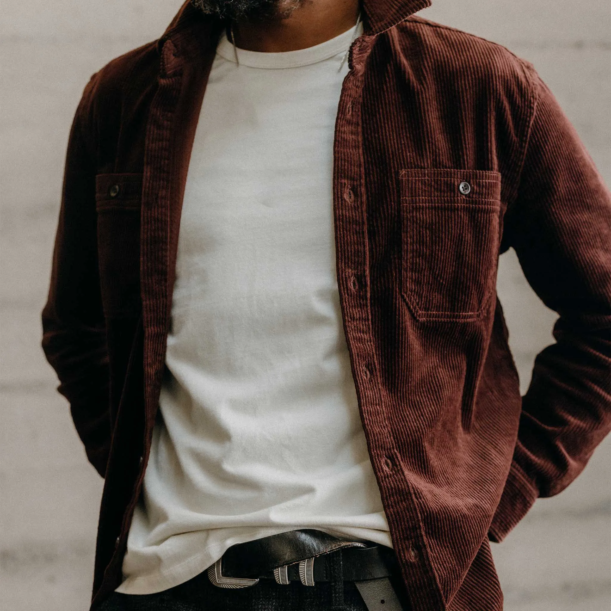 The Utility Shirt in Burgundy Corduroy sold by Taylor Stitch product image thumbnail 3