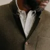 The Evans Blazer in Forest Birdseye Wool sold by Taylor Stitch