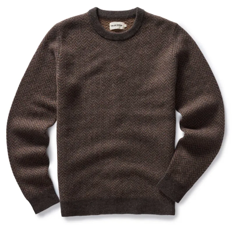 The Eddy Crew in Coffee Herringbone made by Taylor Stitch