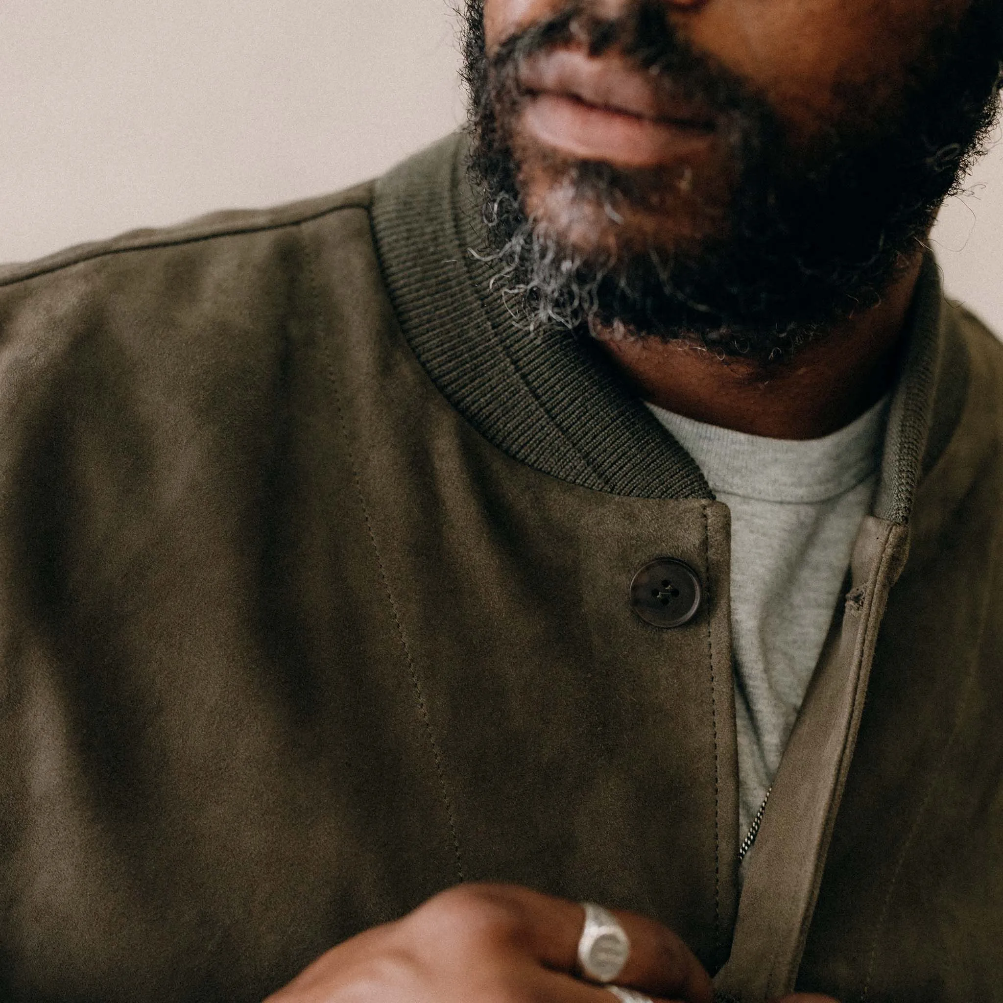 The Bomber Jacket in Army Suede sold by Taylor Stitch product image thumbnail 3