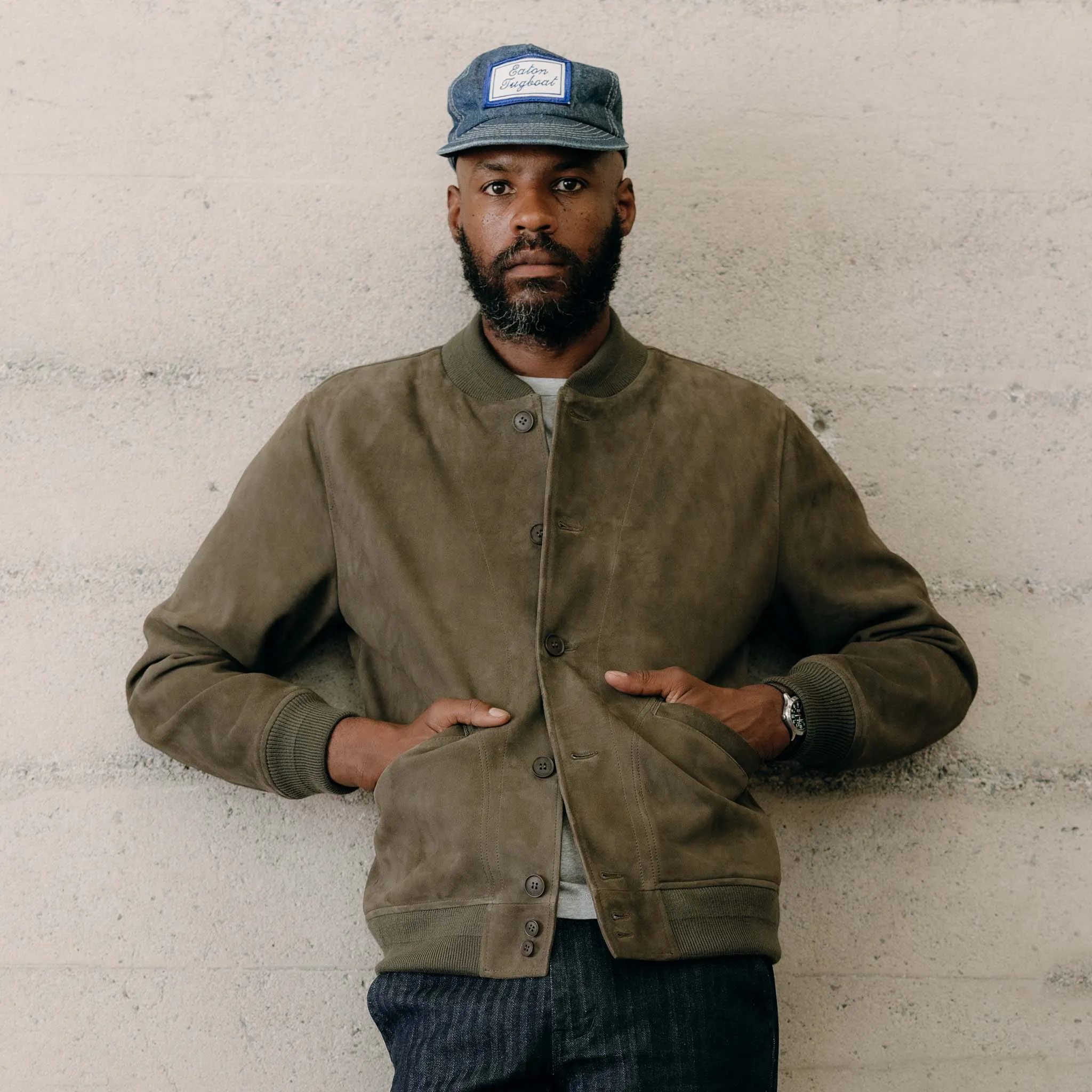 The Bomber Jacket in Army Suede sold by Taylor Stitch product image thumbnail 2