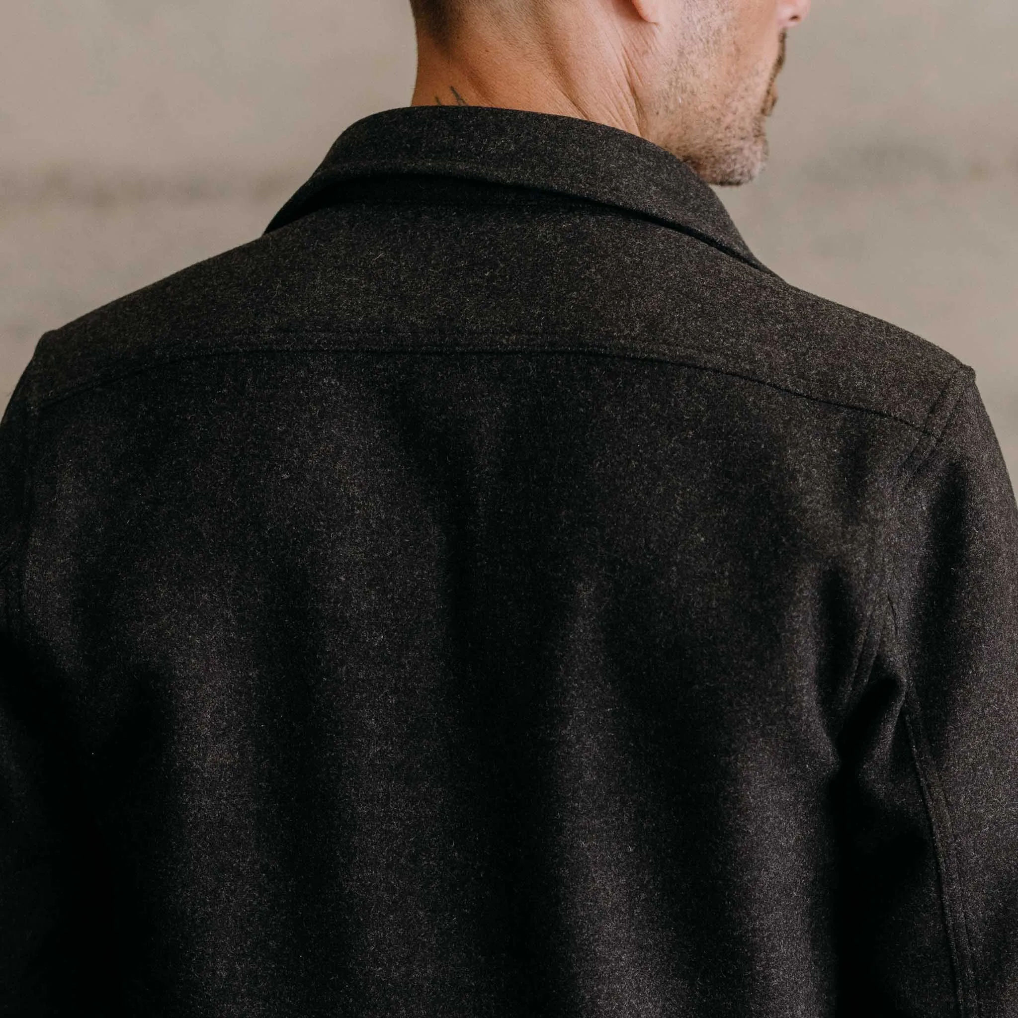 The Maritime Shirt Jacket in Heather Charcoal sold by Taylor Stitch product image thumbnail 3