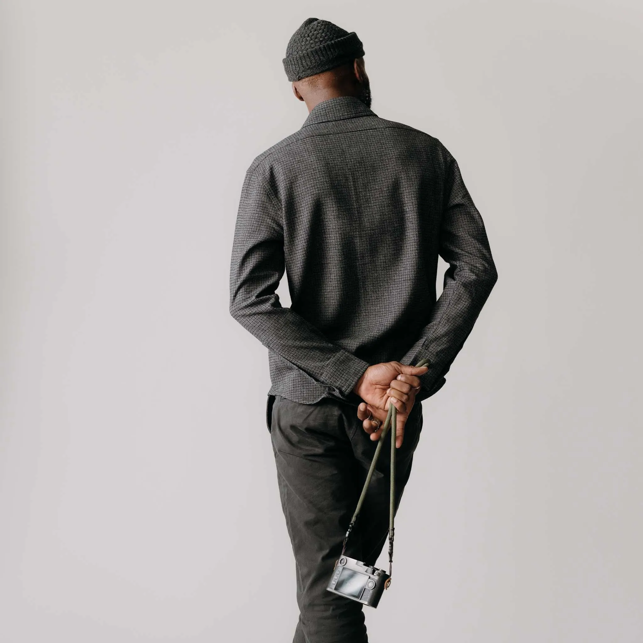 The Saddler Shirt in Ash Check Wool sold by Taylor Stitch product image thumbnail 4